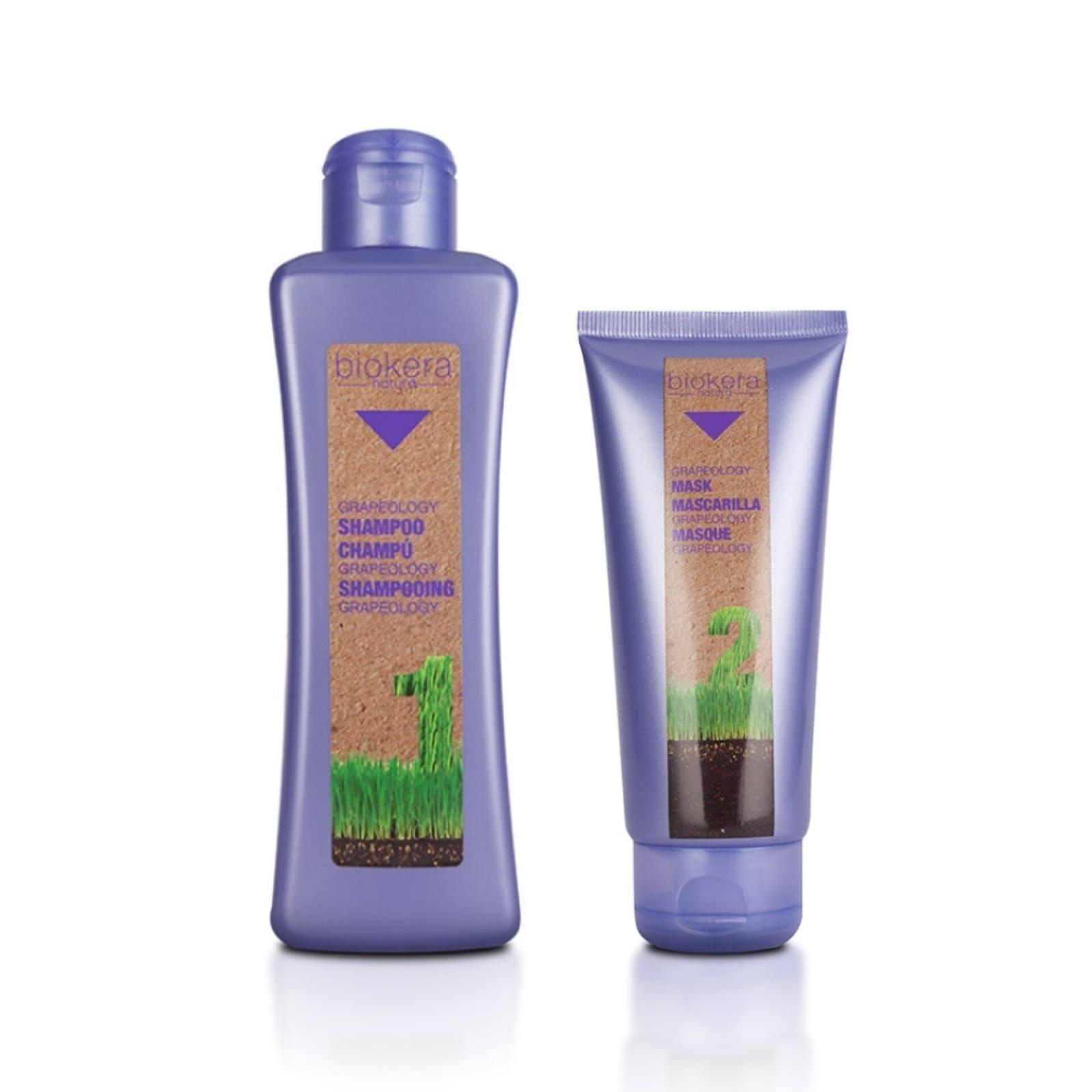 kit salerm shampoo 300ml y acondicionador 200ml biokera grapeology-0