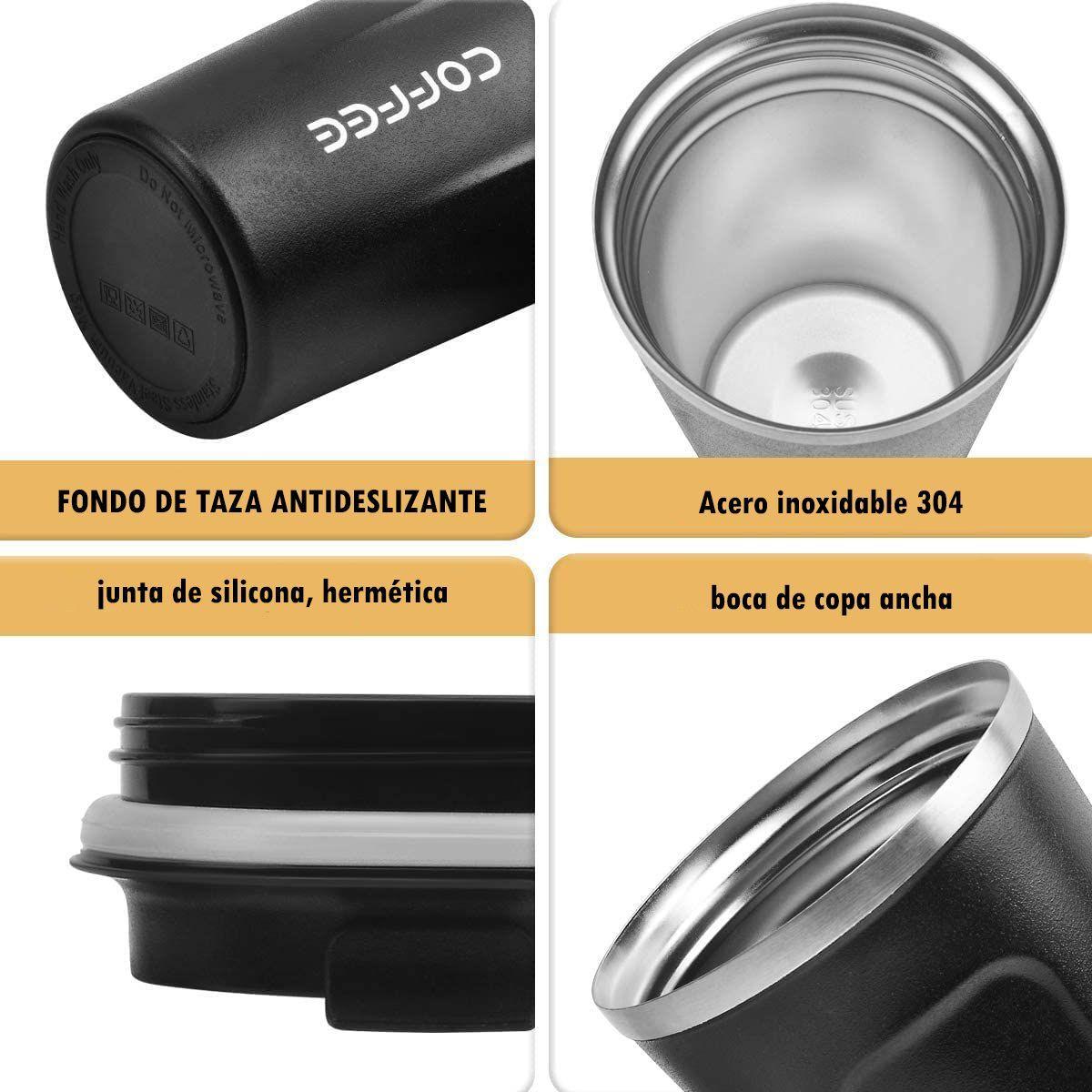 Vaso Termico Mug Acero Inoxidable Para Cafe 510ml Doble Capa-0