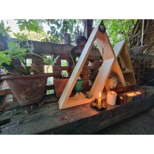 Altar de Madera Doble Tri-1