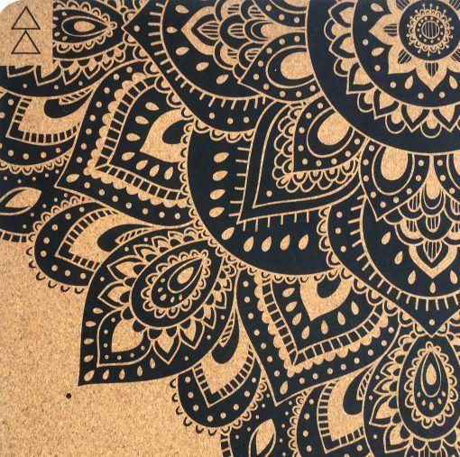 Mat corcho Mandala Negro 3.5 mm-3