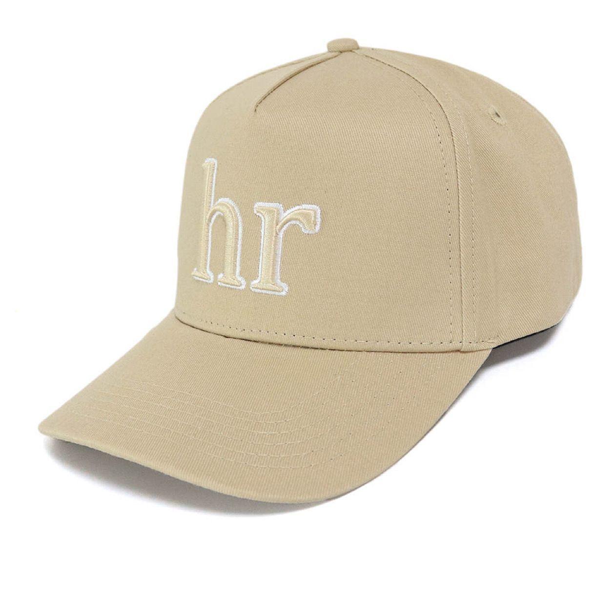 Gorro snapback marca helle raven hr visera curva color beige ajustable-0