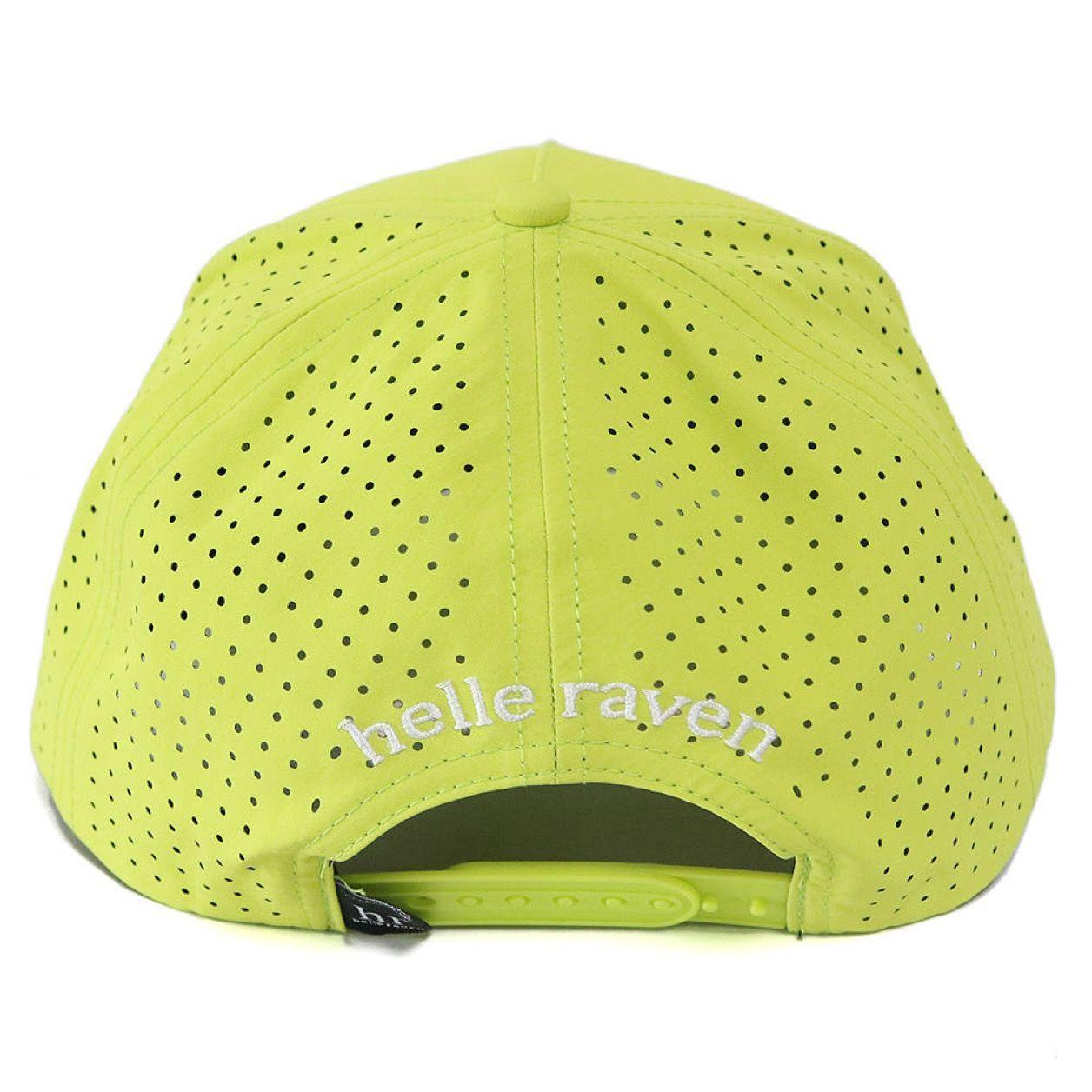Gorro snapback marca helle raven visera curva color verde-2