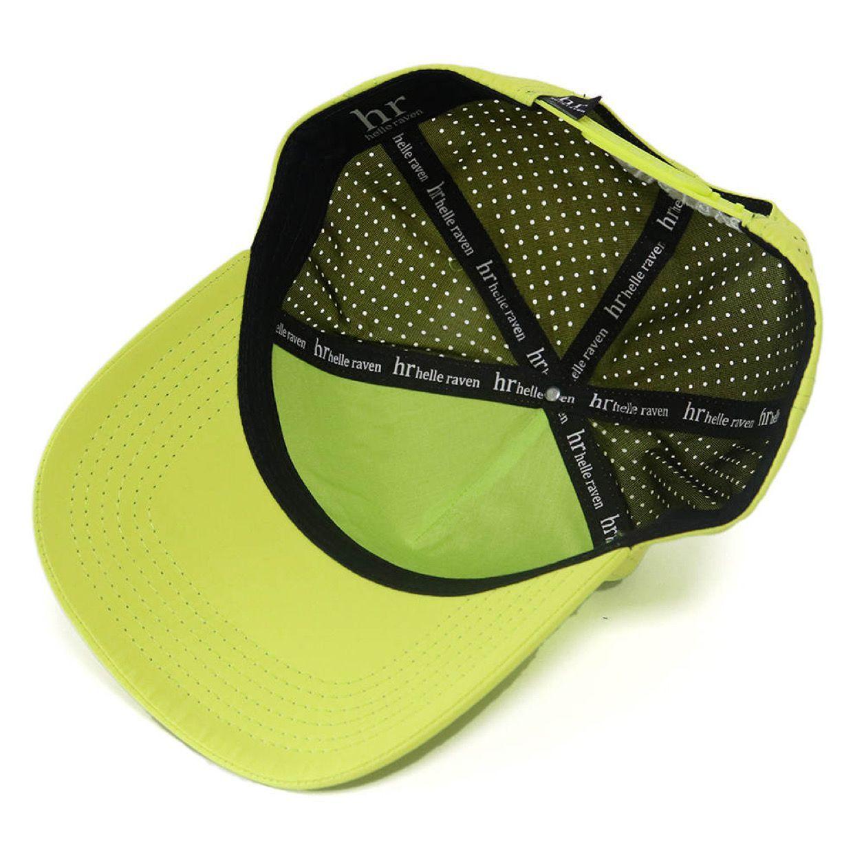 Gorro snapback marca helle raven visera curva color verde-3