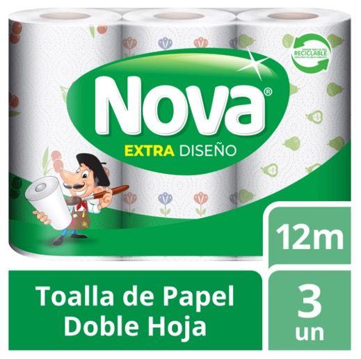 Toalla De Papel Nova Extra Diseño 3 Un 12 Mt-2