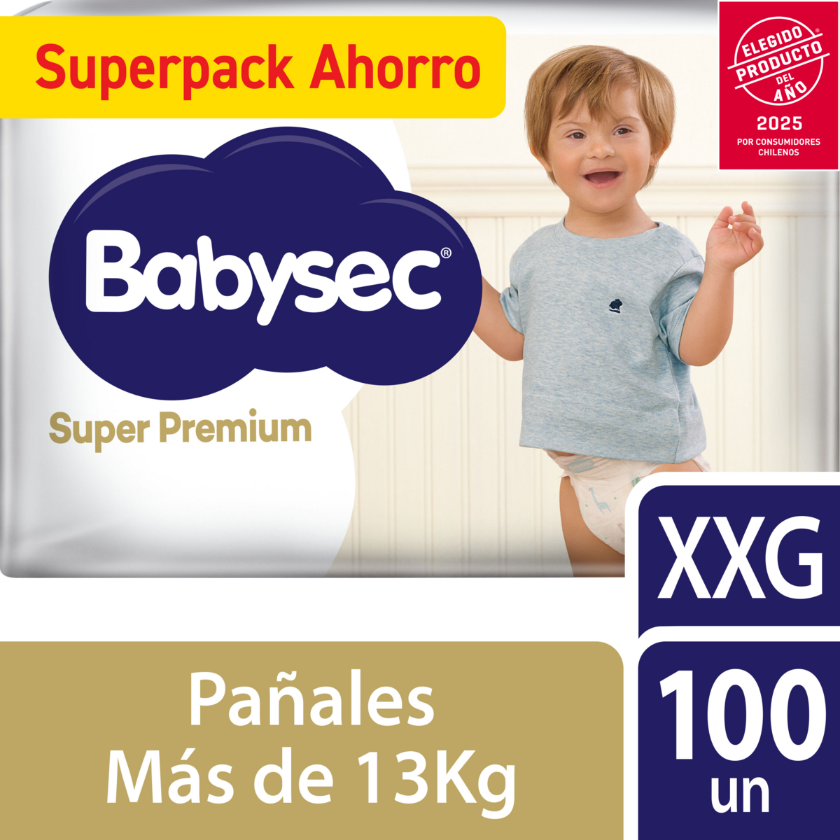 Pañales De Bebé Babysec Super Premium 100 Un Talla XXG-0