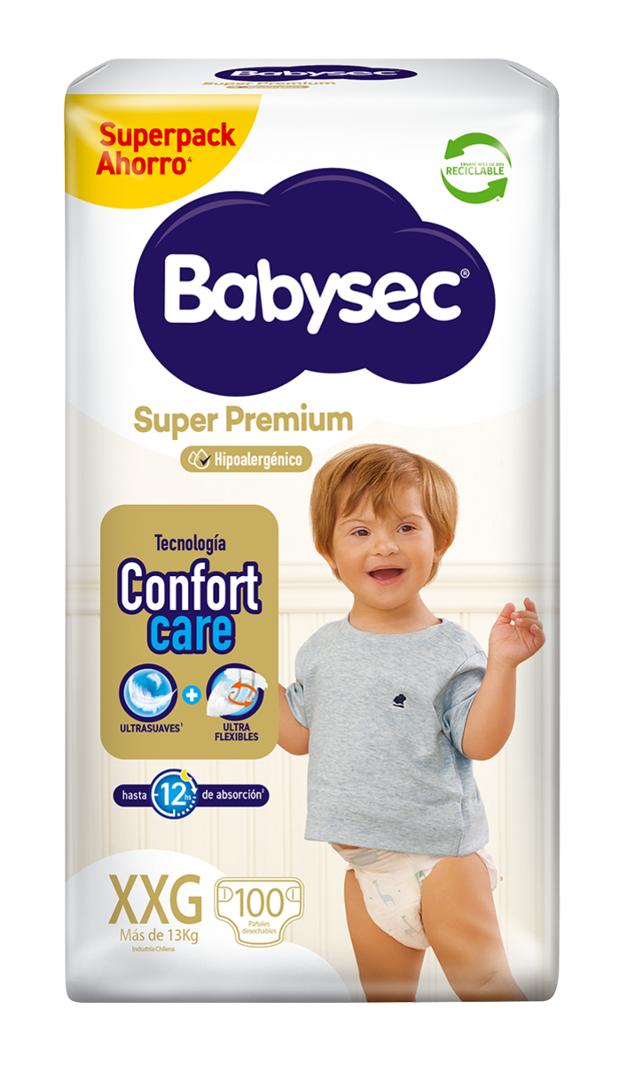 Pañales De Bebé Babysec Super Premium 100 Un Talla XXG-1