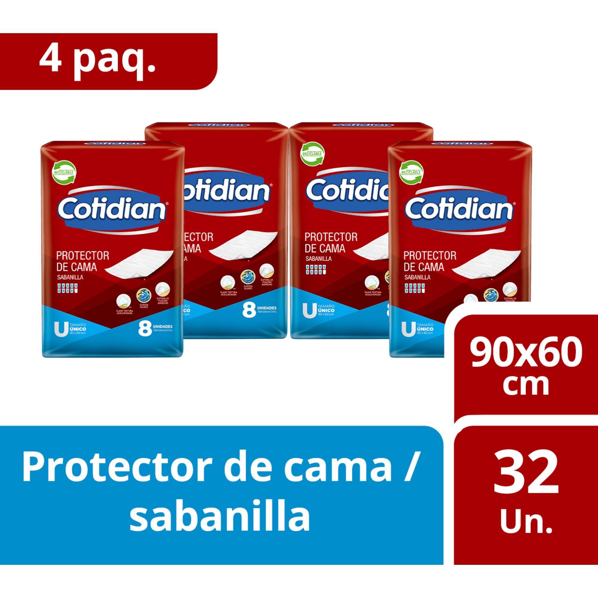 4 Paquetes Sabanillas Cotidian Gel Súper Absorbente 32 Un-0