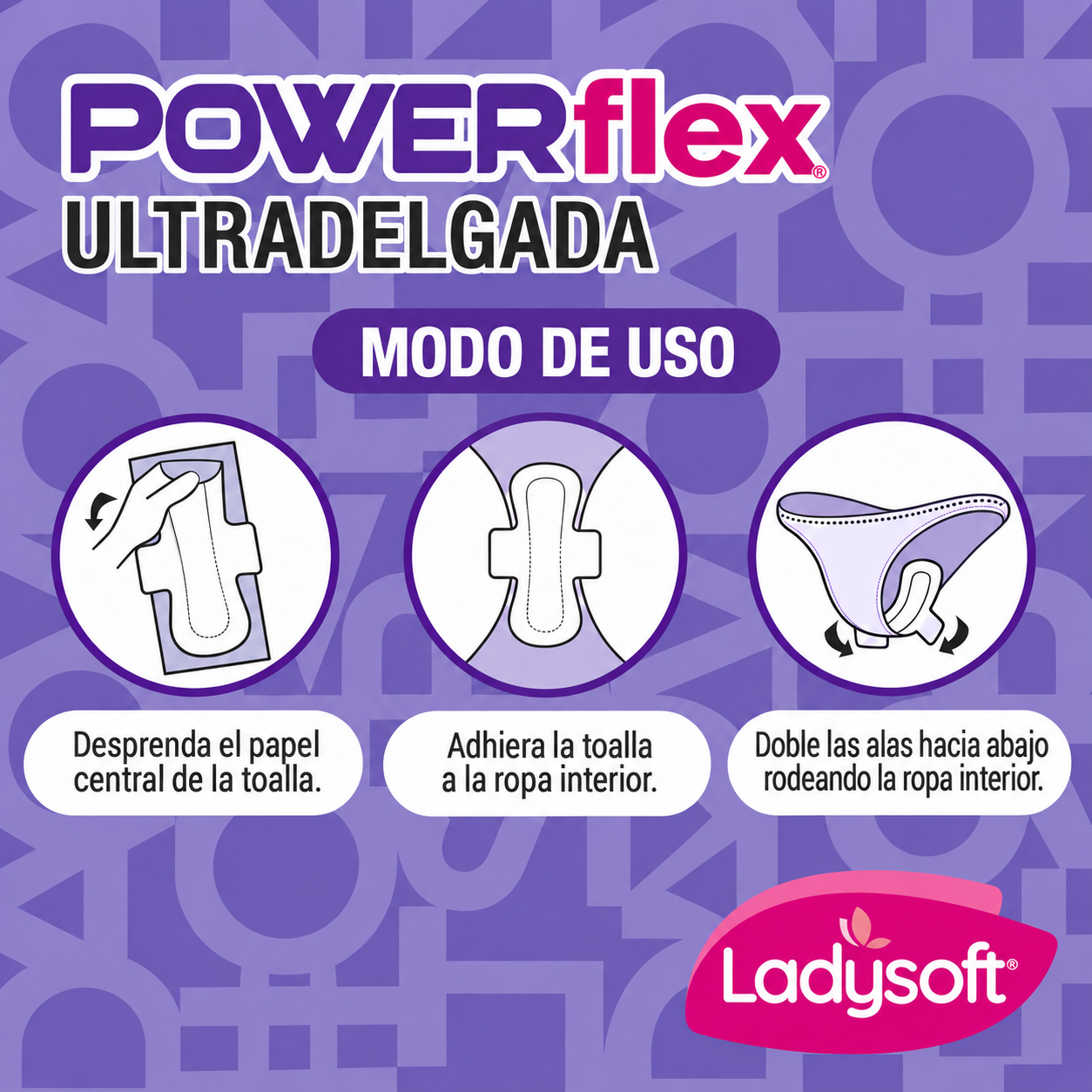 Toalla Femenina Ladysoft Ultradelgada Powerflex Diurna 16 un-3
