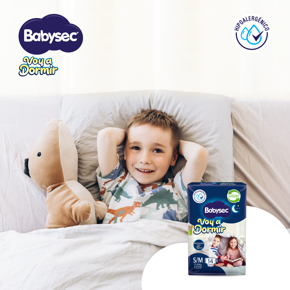 Pañales Bebé Babysec Voy a Dormir 14 Un S/M-2