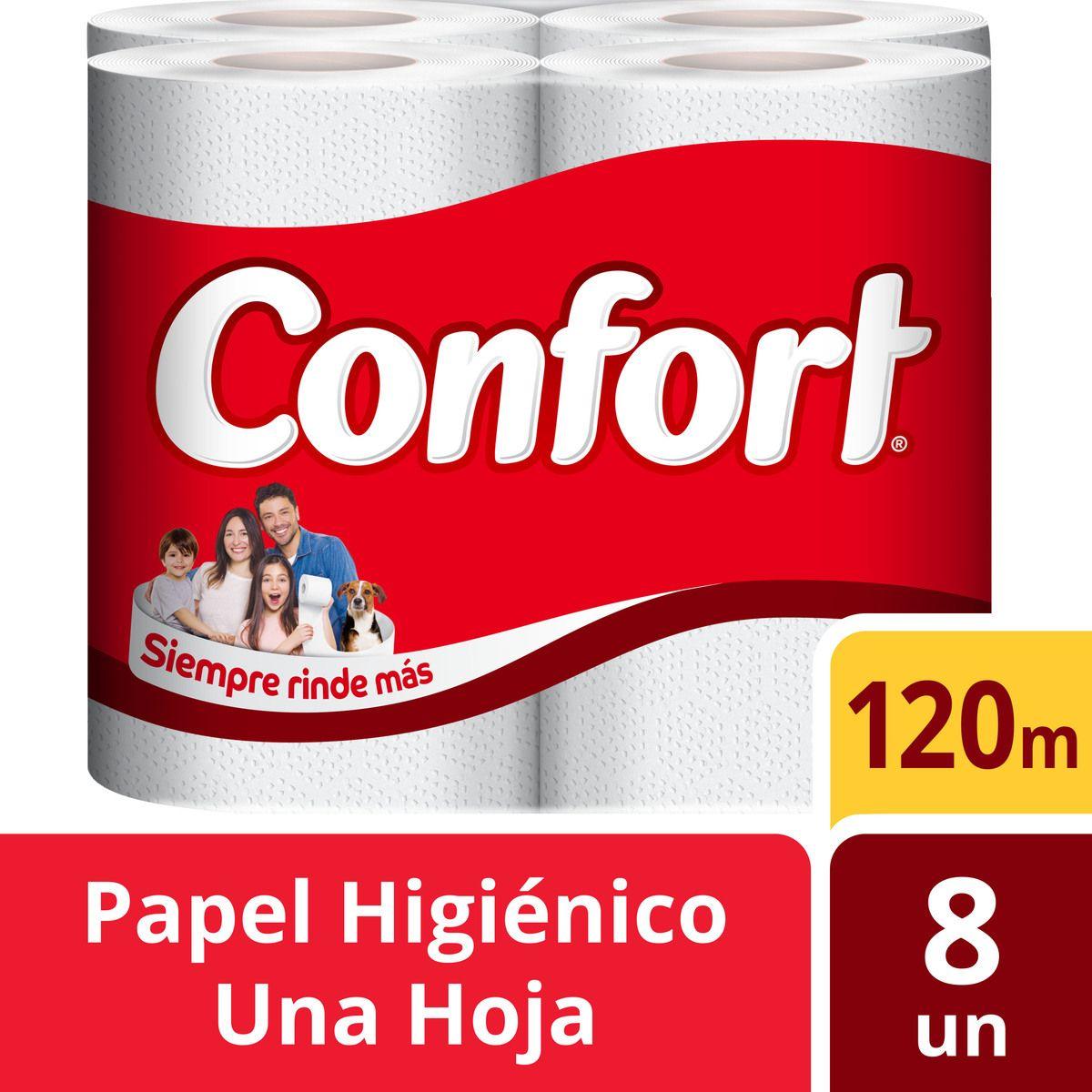 Papel Higiénico Confort Familiar 8 Un 120 Mt-0