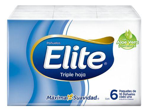 3 Paquetes Pañuelos Elite Aloe Vera 6 Paq 10 Un-1