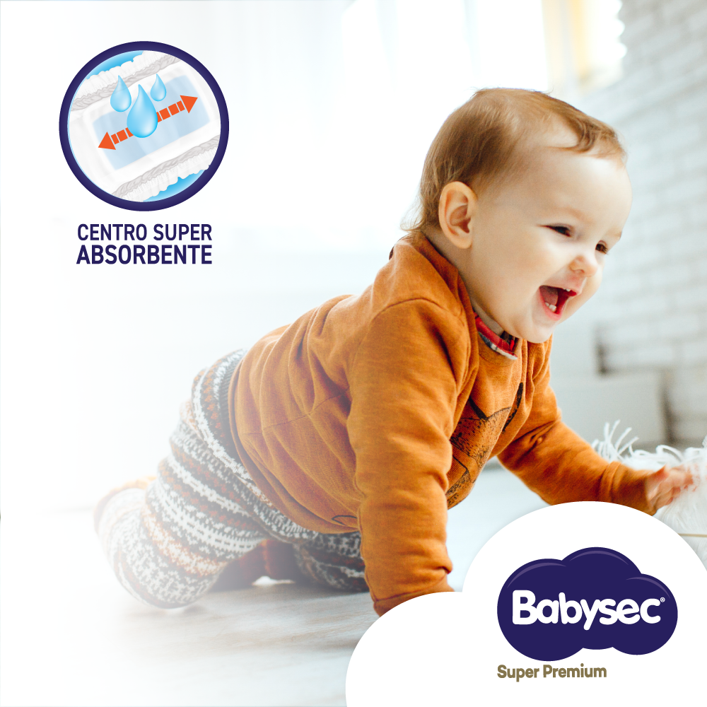 2 Paquetes de Pañales de Bebé Babysec Super Premium 136 un G-6