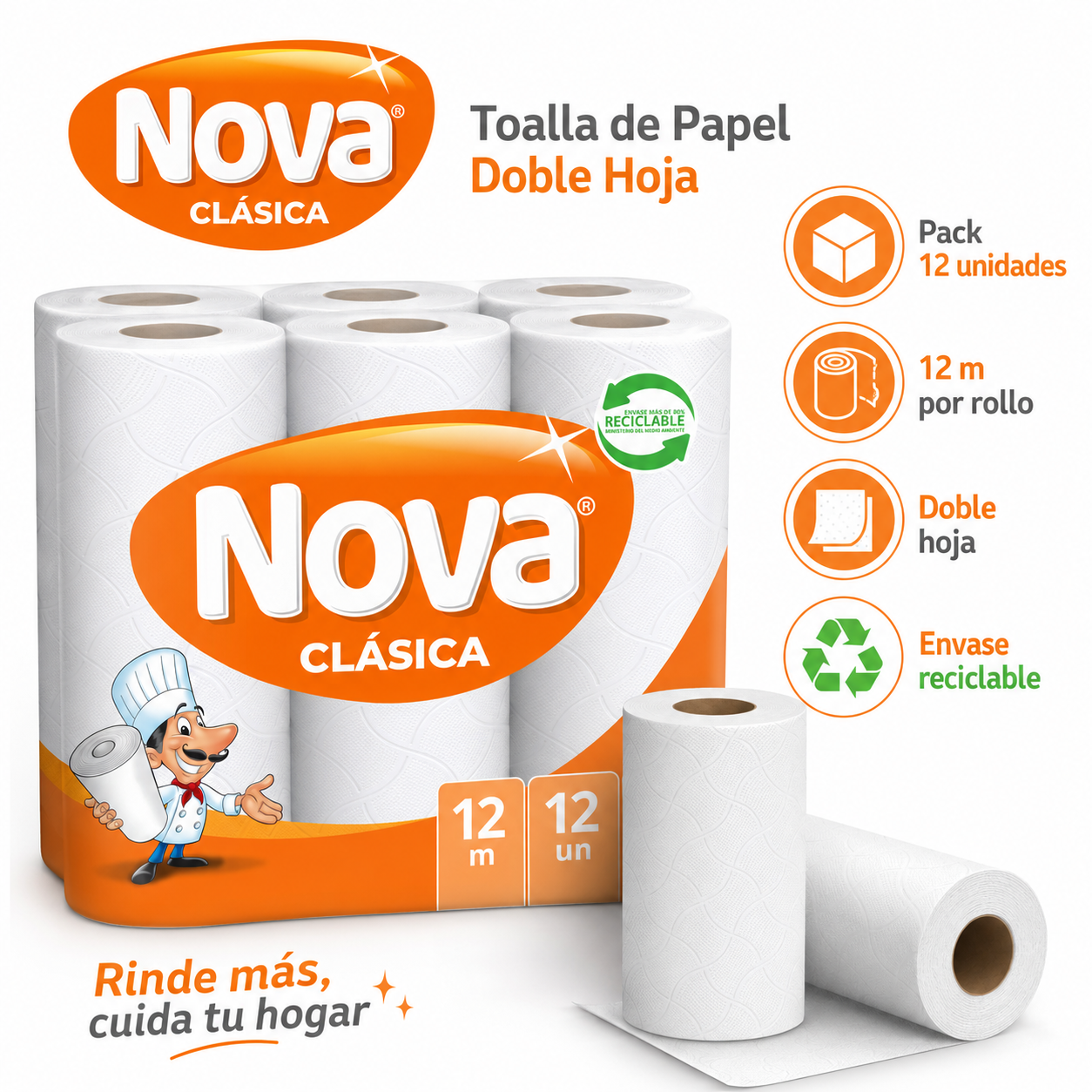 Toalla de Papel Nova Clásica 12 un 12 mt-2