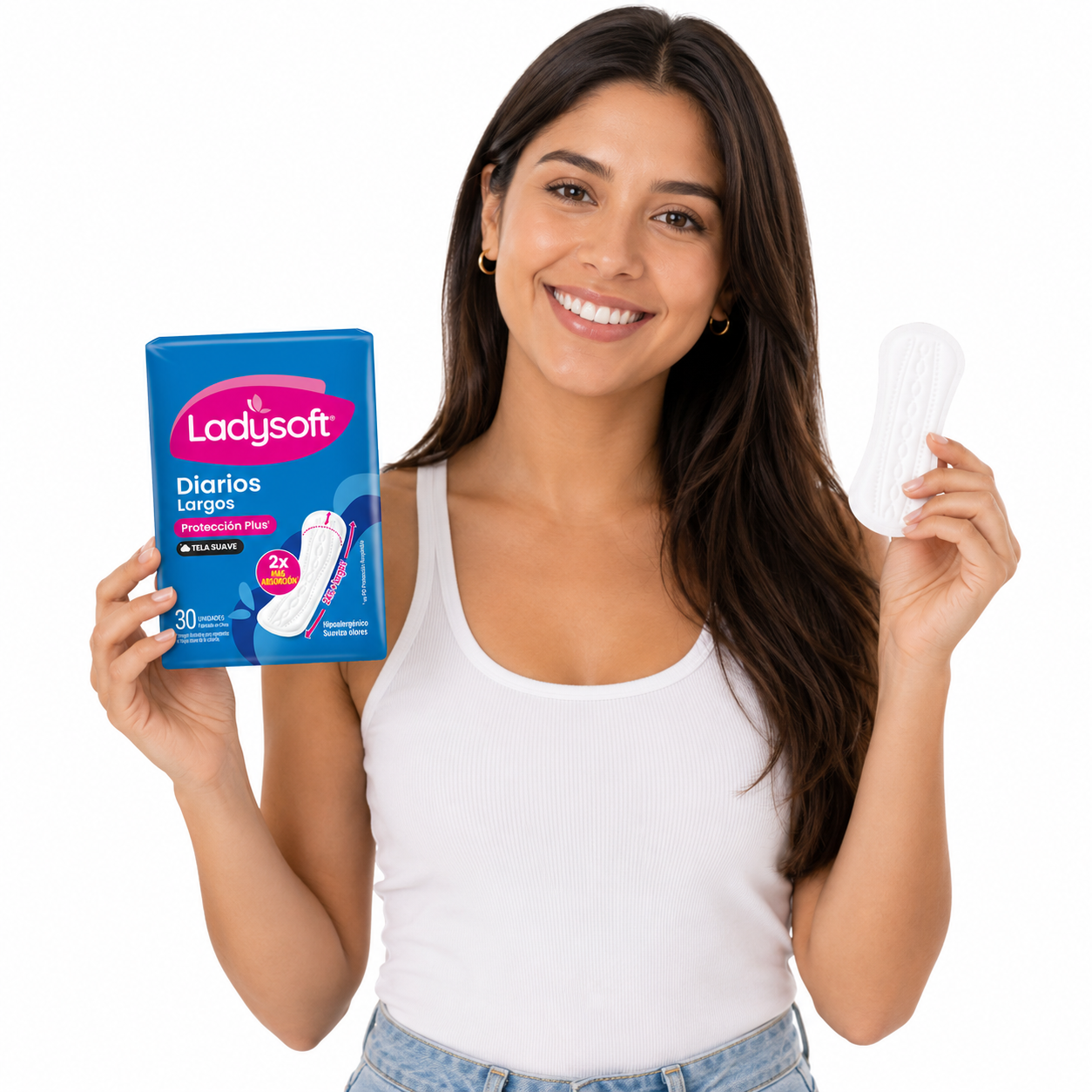 Protector Diario Ladysoft Largos Tela Suave 30 Un-1