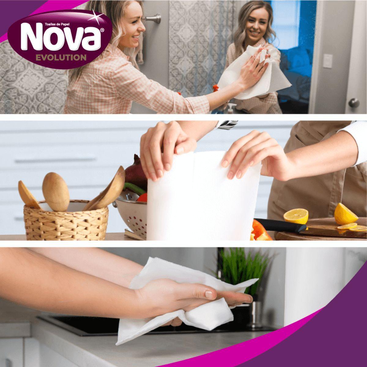 Toalla de Papel Nova Evolution Absorb Mega Rollo 2 un 26mt-3