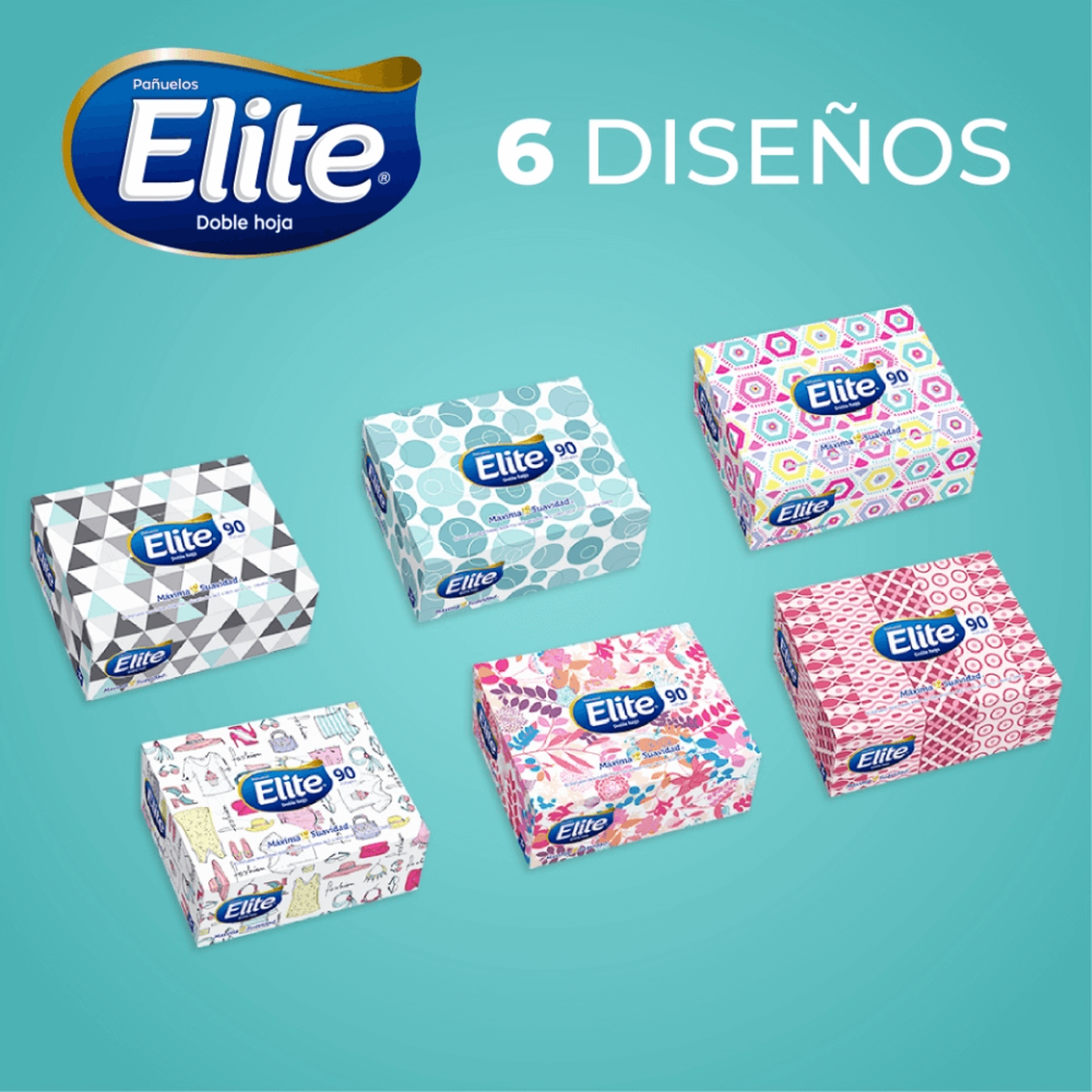 Pañuelos Faciales Elite Diseño 3 Paq 90 Un-6