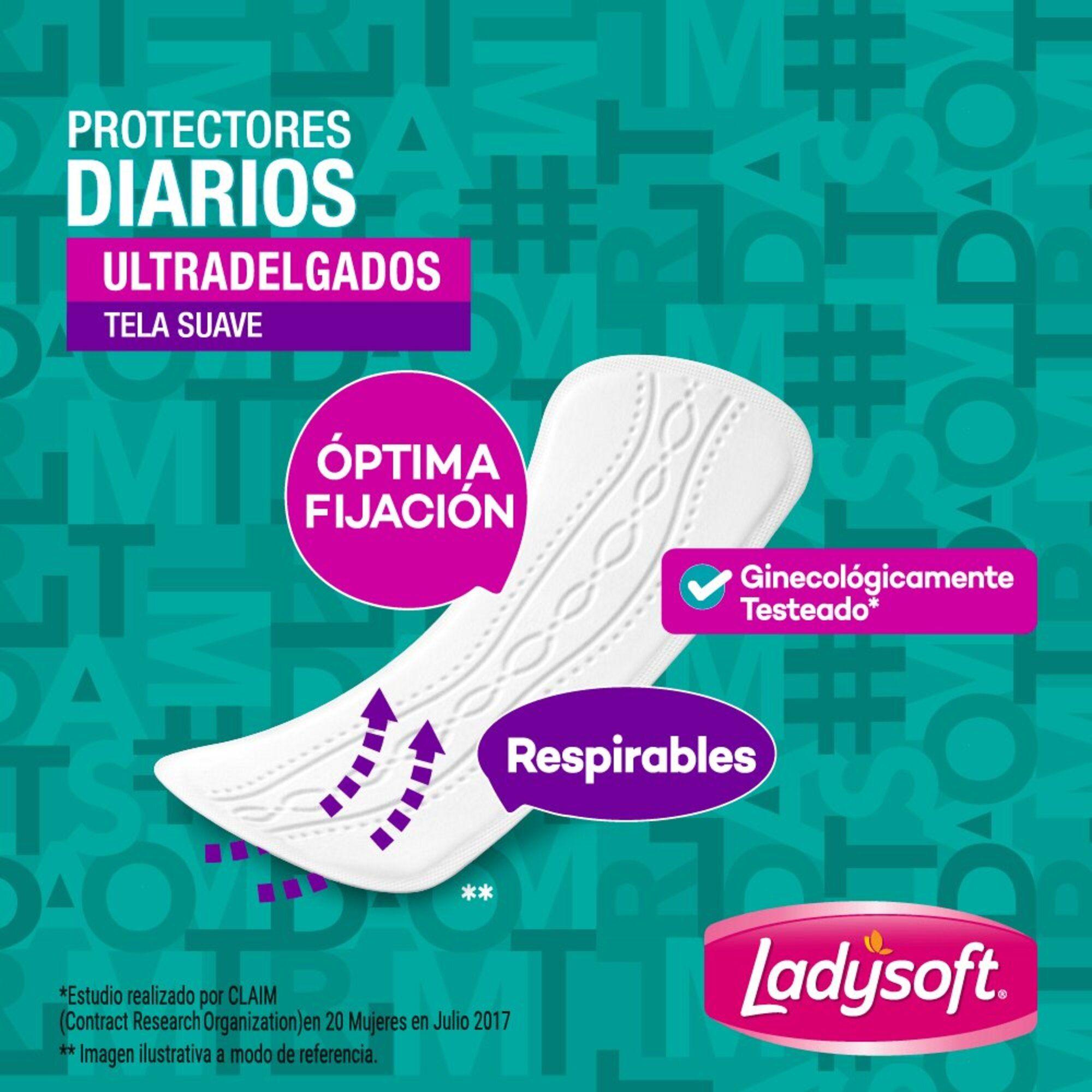 Protector Diario Ladysoft Ultradelgada Tela Suave 100 Un-2