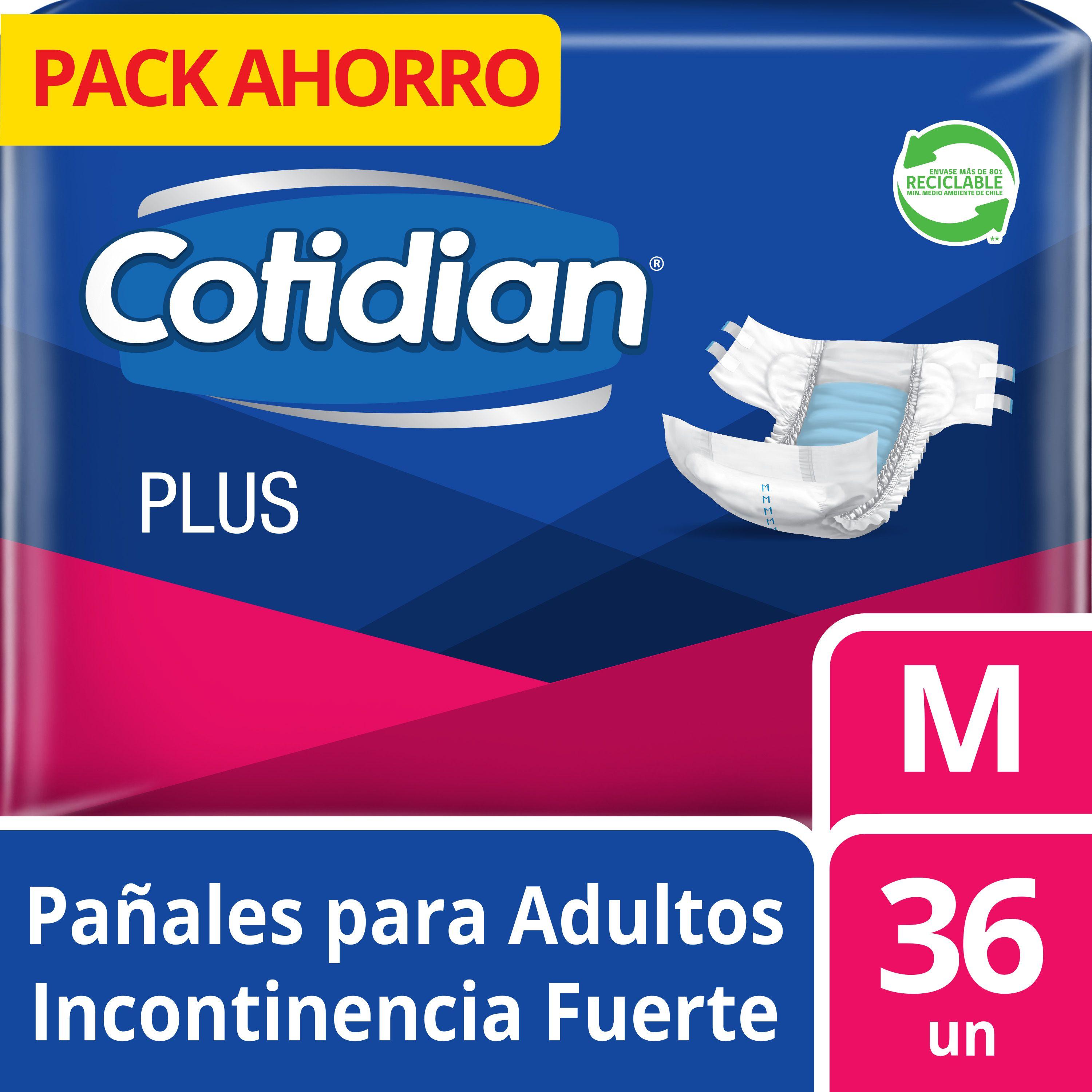 Pañal de Adulto Cotidian Plus Incontinencia Fuerte 36 un M-0