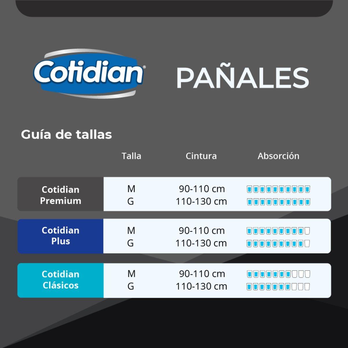 Pañales Adulto Cotidian Premium Incontinencia Fuerte 20 un G-4