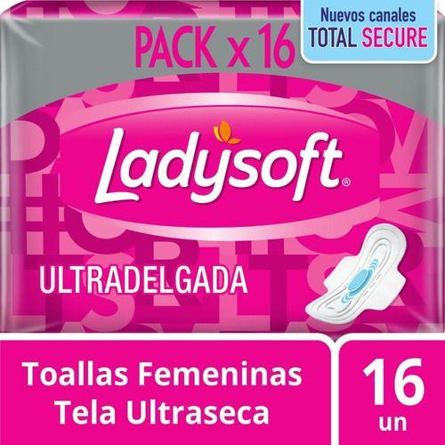 Toalla Femenina Ladysoft Ultradelgada Tela Ultraseca 16 Un-0