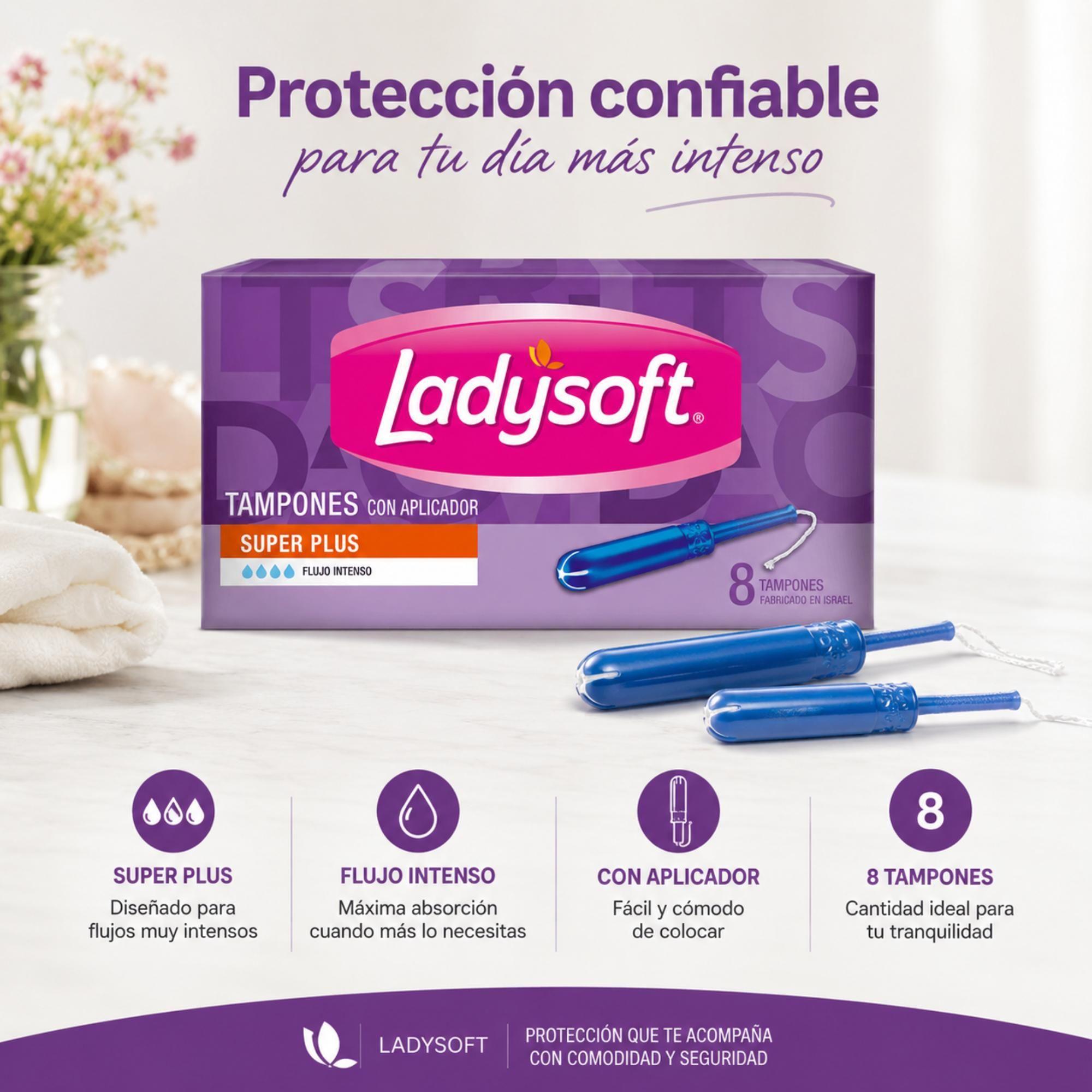 Tampones Ladysoft absorción Super Plus 8un-2