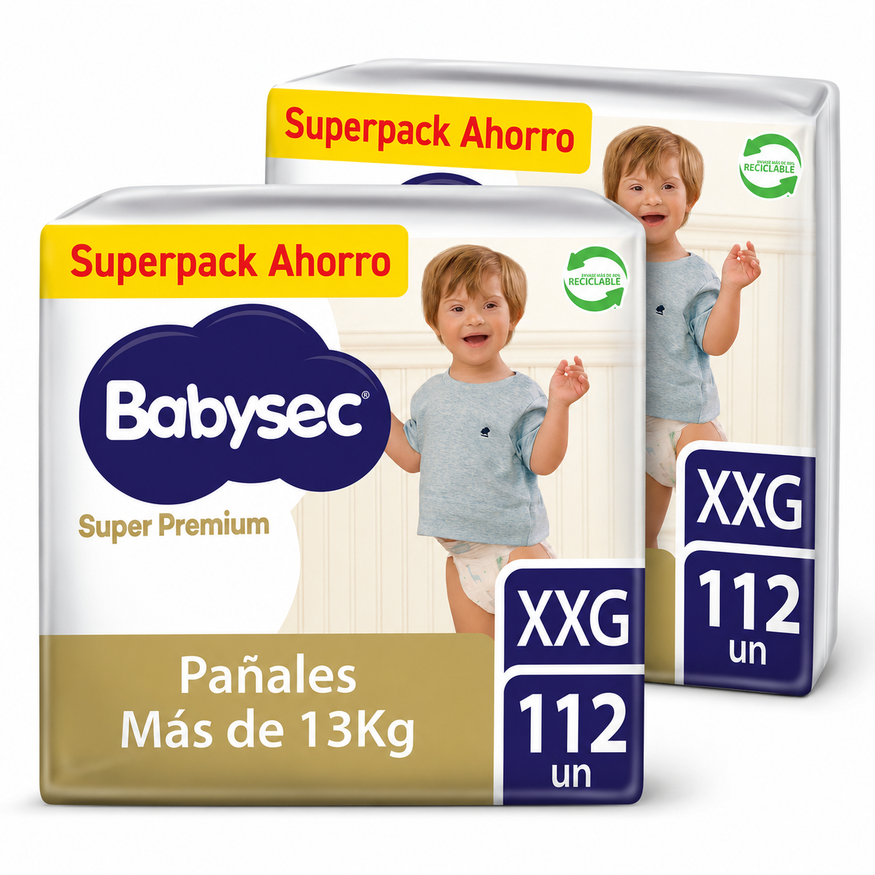 Pack 2 Pañal Babysec Super Premium XXGx112-1