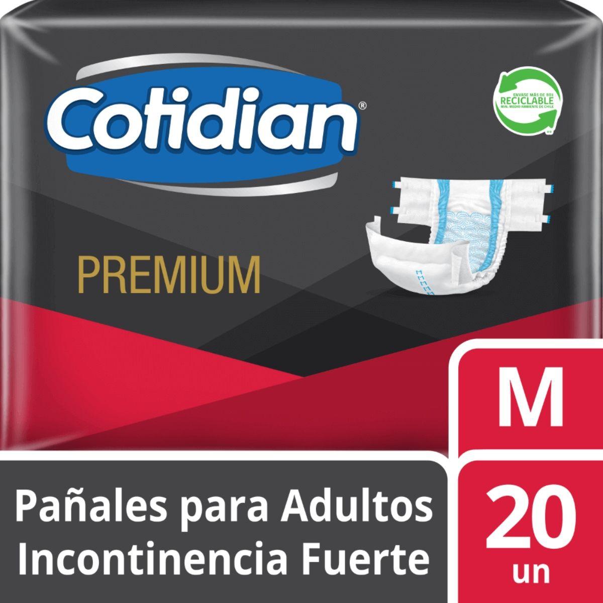 Pañales Adulto Cotidian Premium Incontinencia Fuerte 20 un M-0