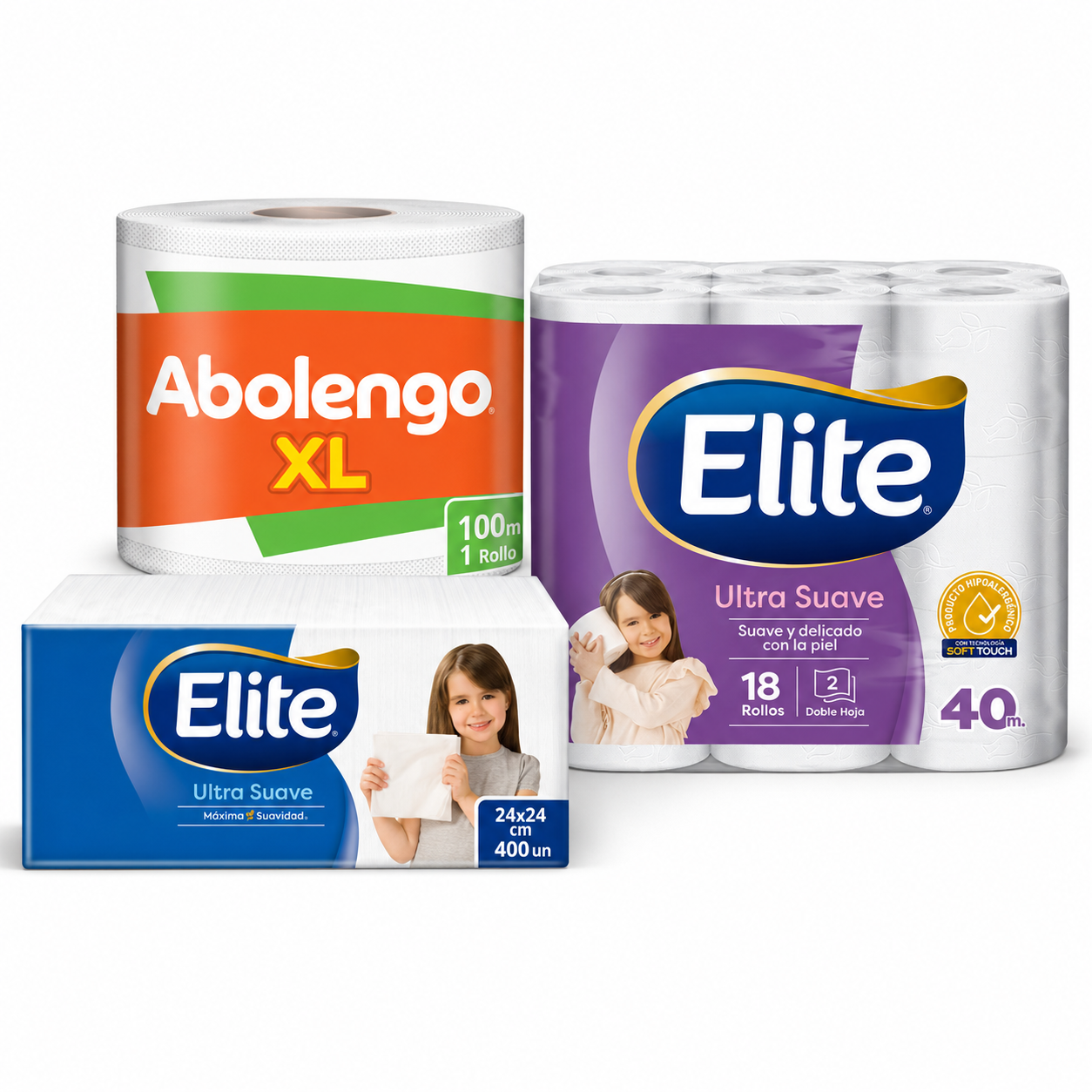 Kit Ahorro Hogar Elite Papel Higiénico 18 Rollos + Toalla Papel XL + 400 Servilletas-0