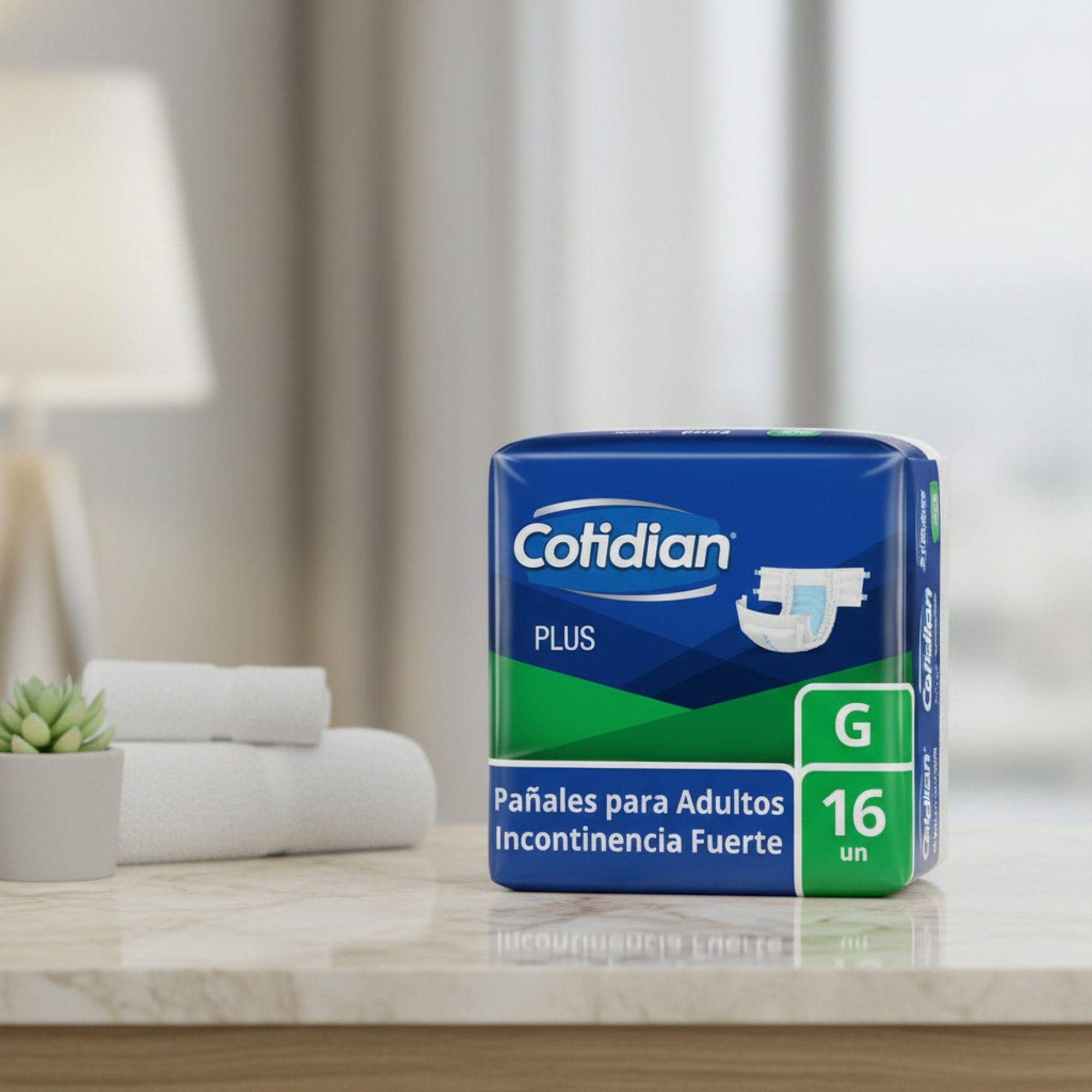 Pañales de Adulto Cotidian Plus Incontinencia Fuerte 16 un G-2