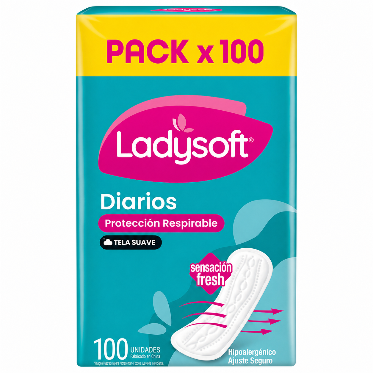 Protector Diario Ladysoft Clásicos Tela Suave 100 Un-2