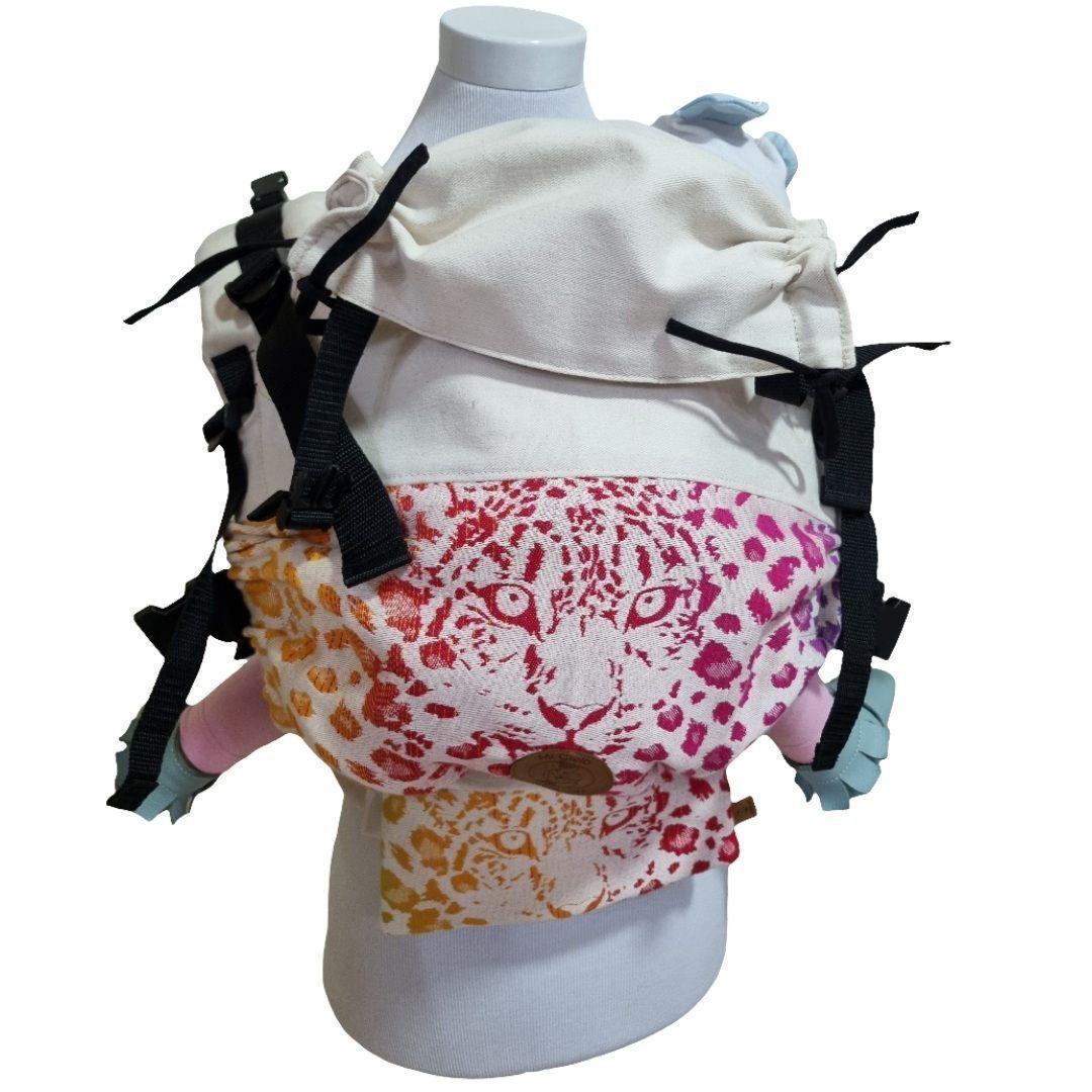 Mochila Primera Etapa Color Crudo Jaguar Amarillo Rojo Fucsia-0