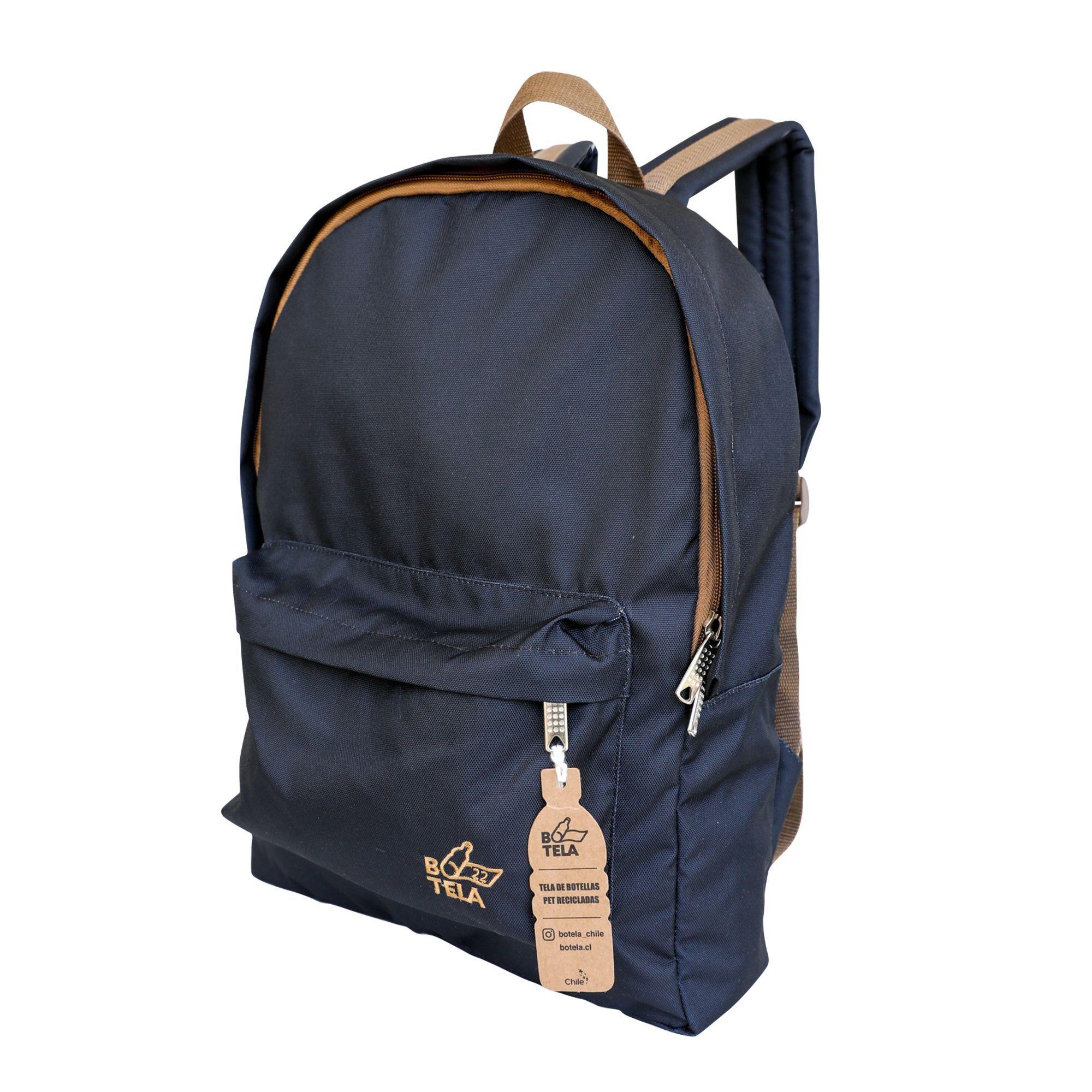 Mochila clásica escolar sustentable negra Botela-3