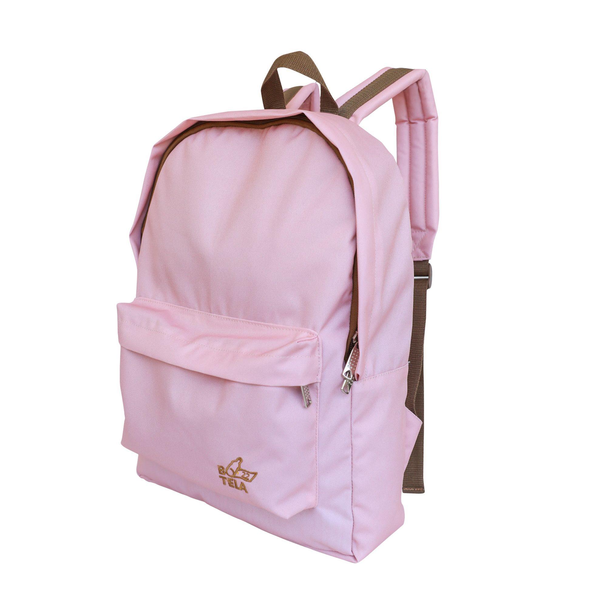 Mochila clásica escolar sustentable rosada Botela-0