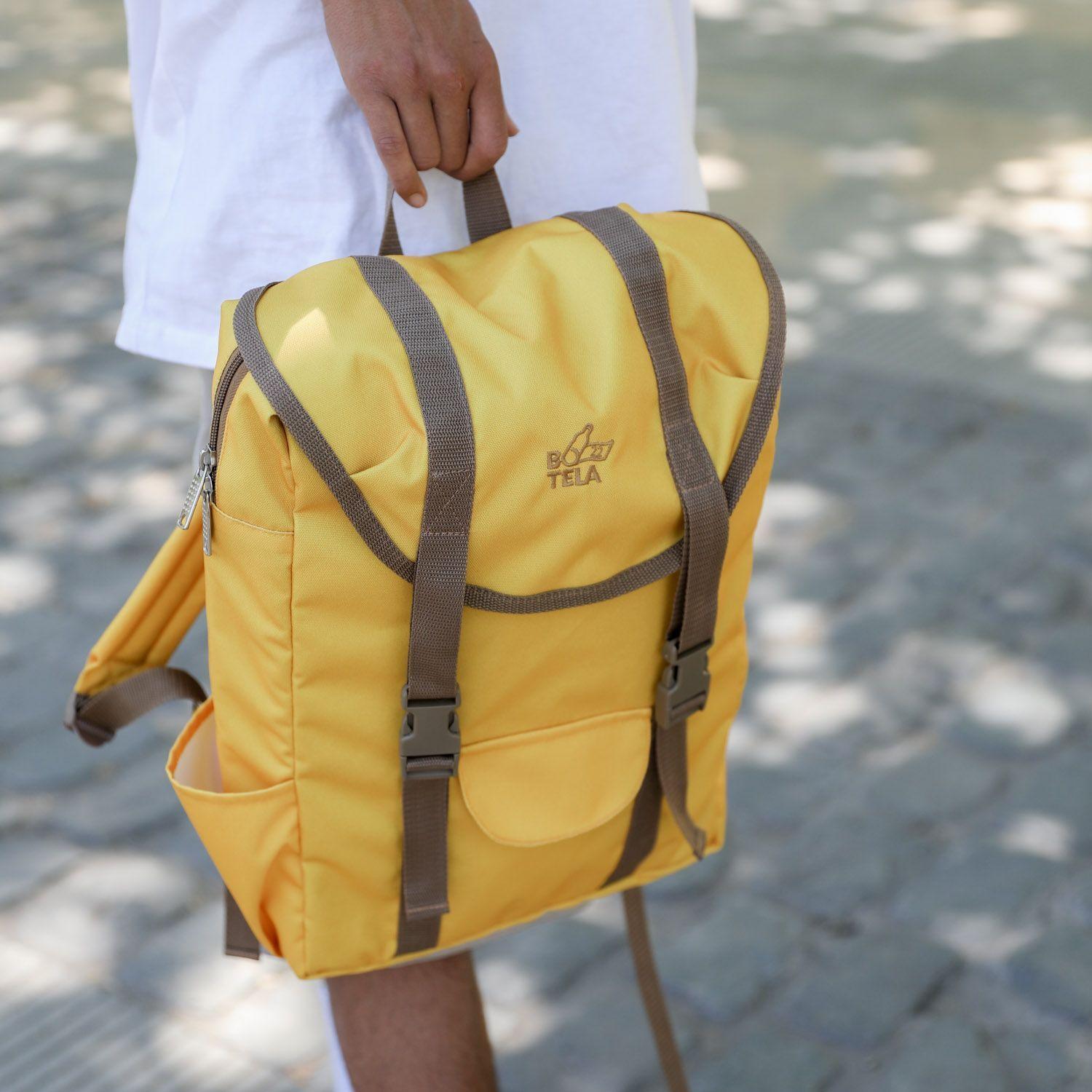 Mochila Notebook Sport 15 pulgadas Sustentable Amarilla Botela-5