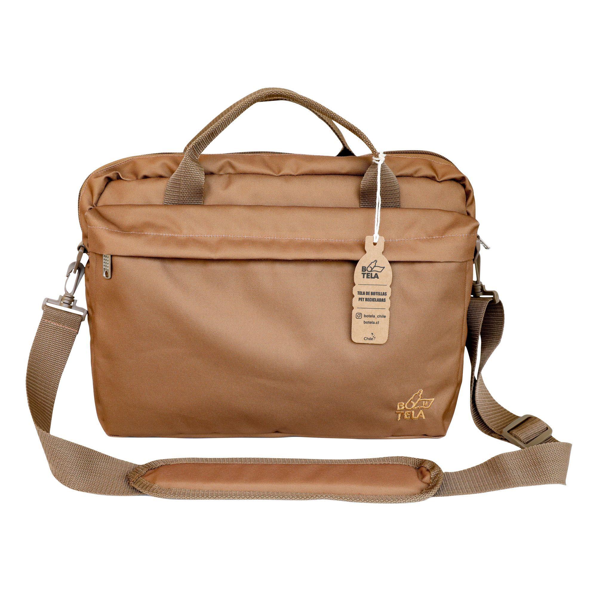 Bolso Notebook 14 pulgadas Sustentable Café Botela-4