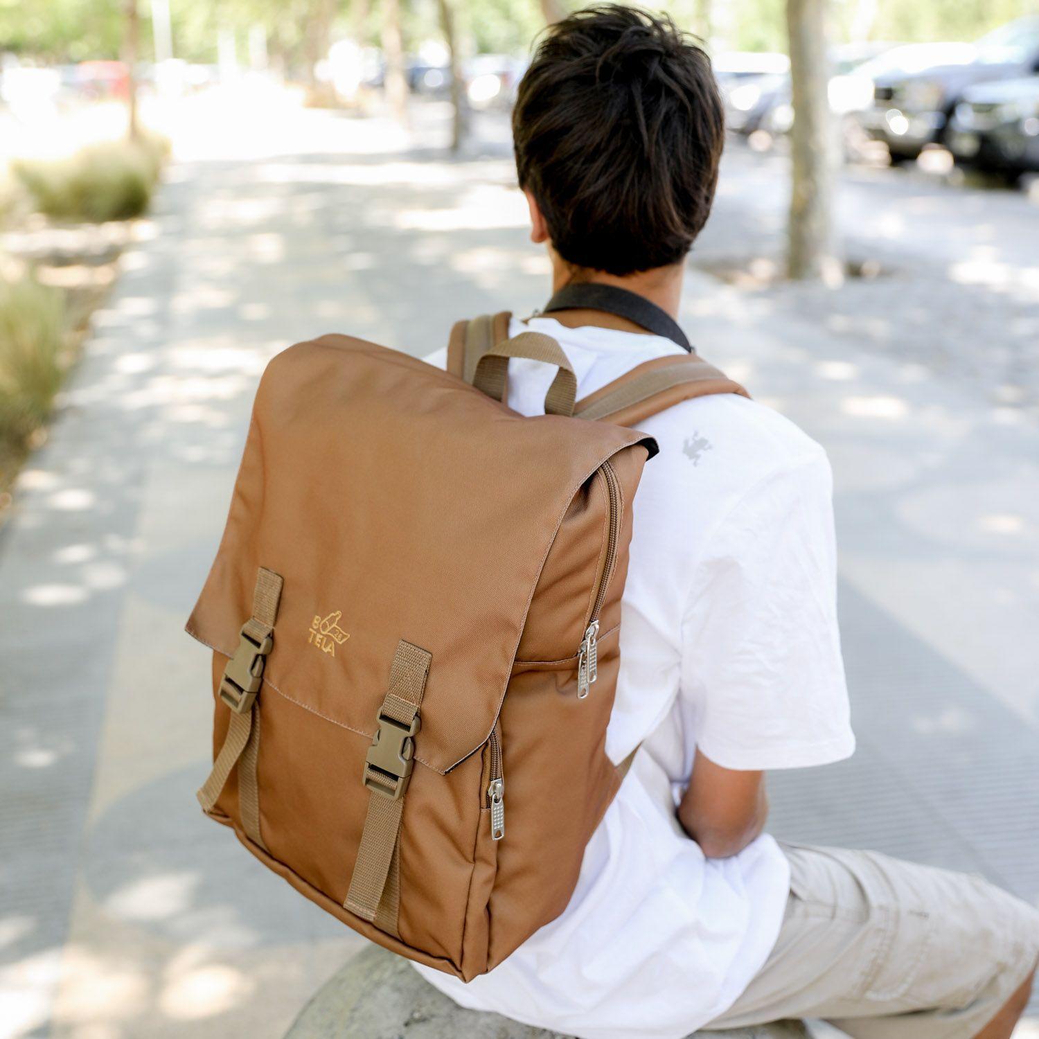 Mochila notebook 15" sustentable café Botela-6