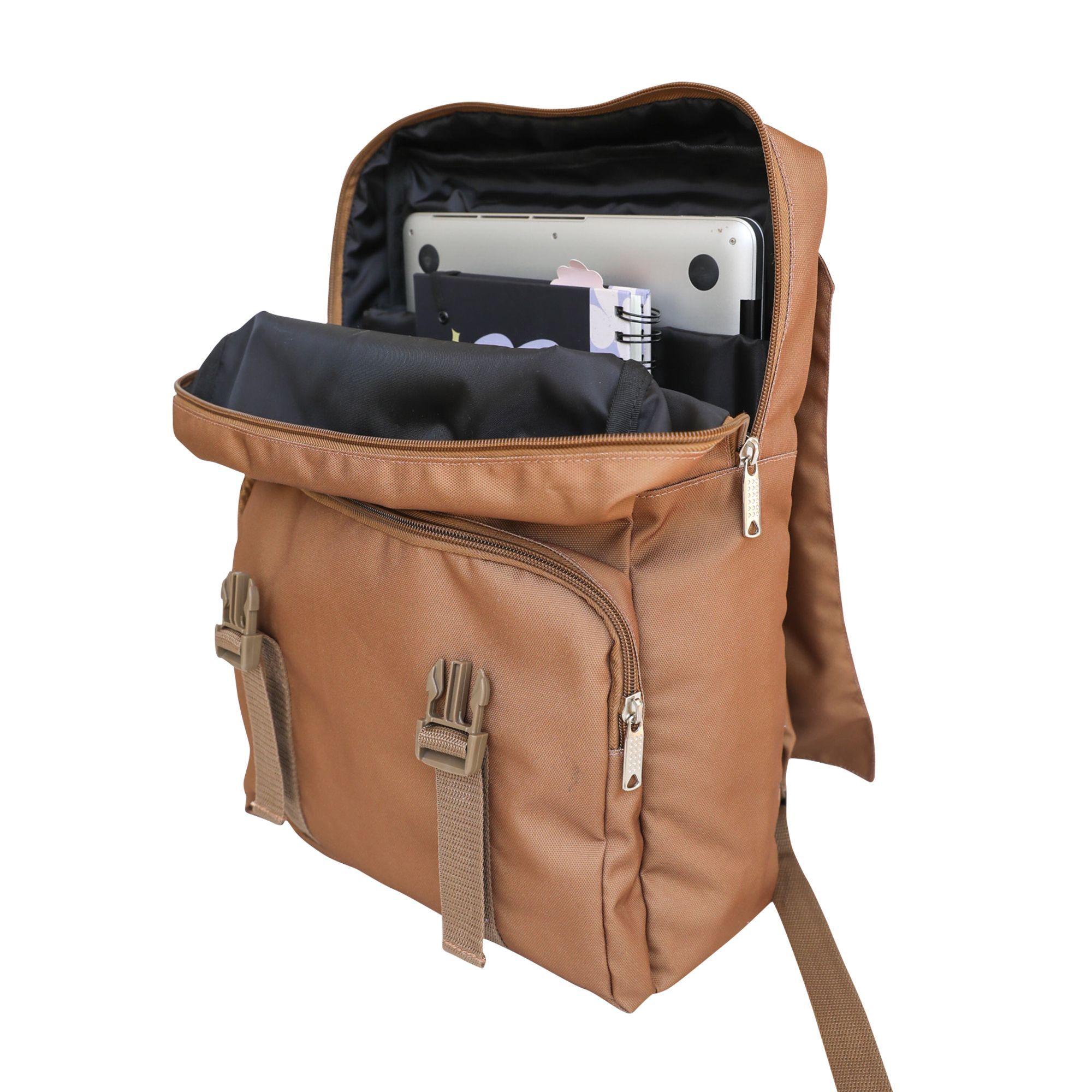 Mochila notebook 15" sustentable café Botela-1