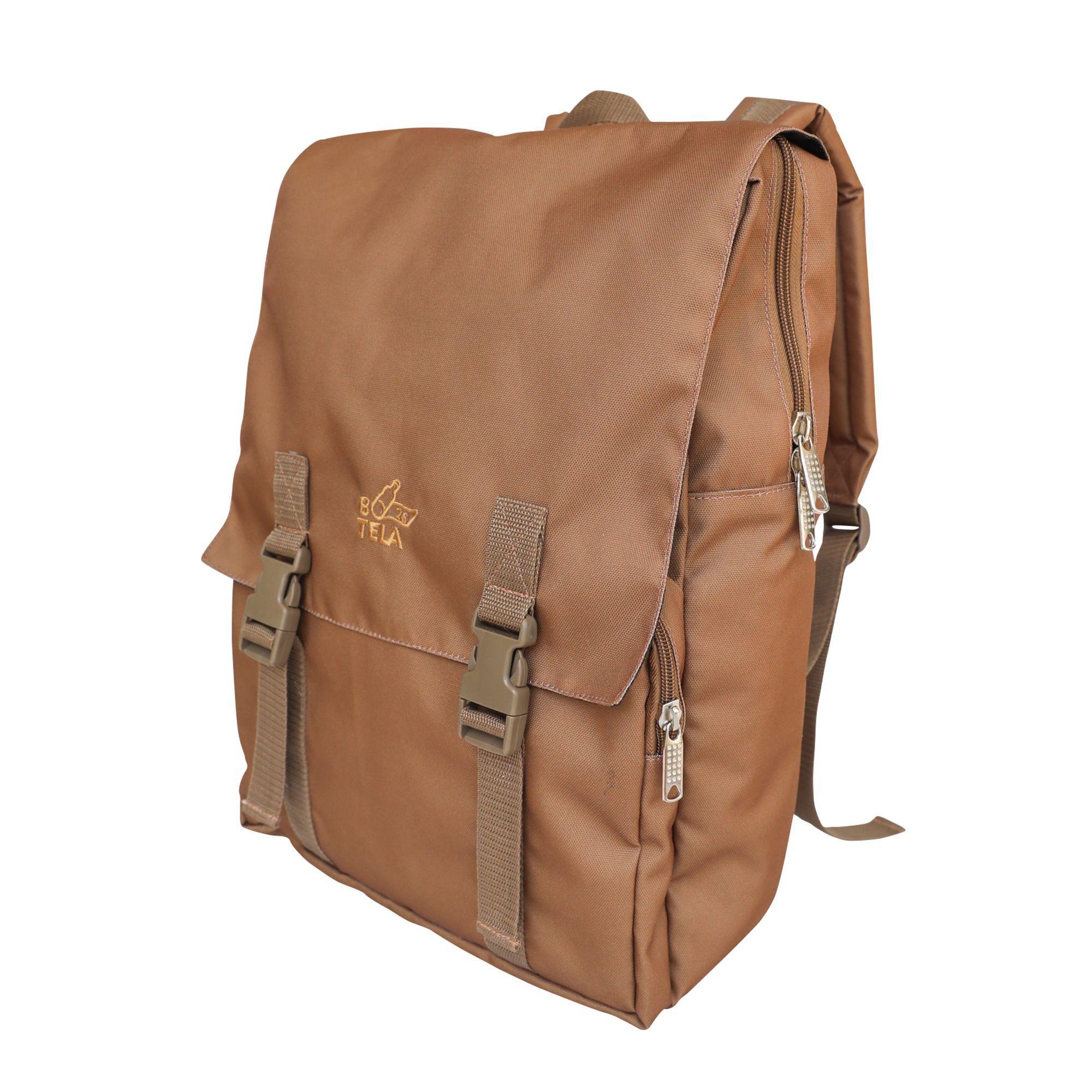 Mochila notebook 15" sustentable café Botela-0