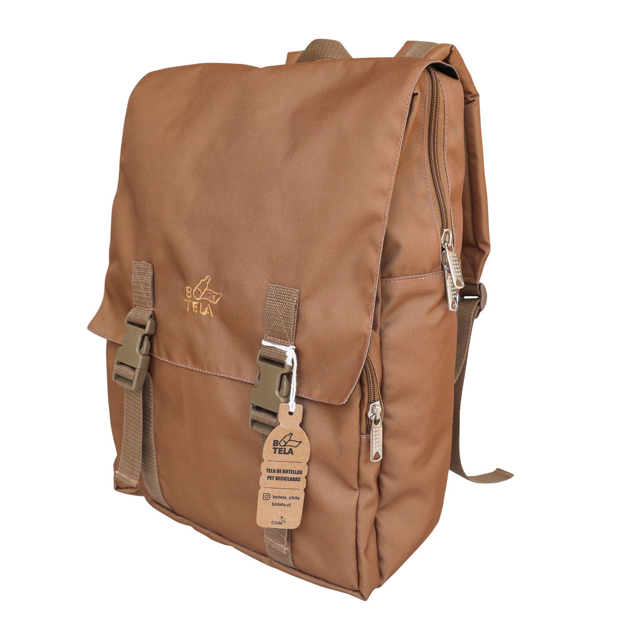 Mochila notebook 15" sustentable café Botela-3
