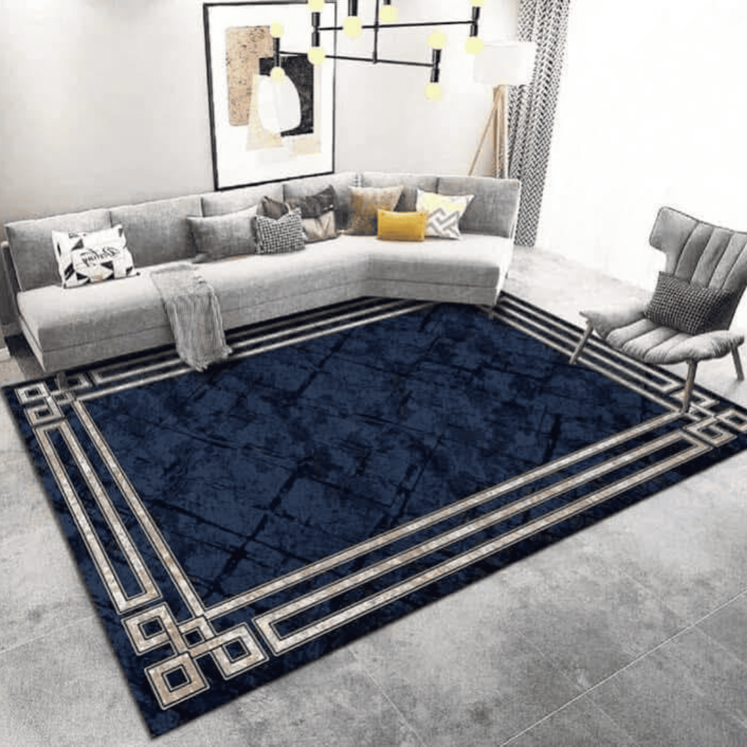 Alfombra de Living Antideslizante Piel de Durazno 150x200 cm Soft Home-0