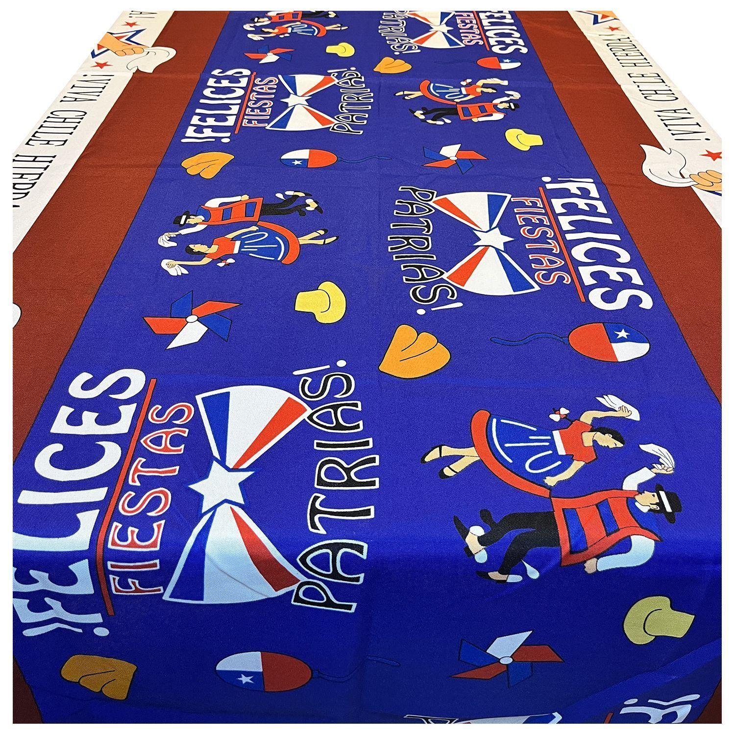 Mantel Fiestas Patrias 18 Dieciochero 150x220cm-1