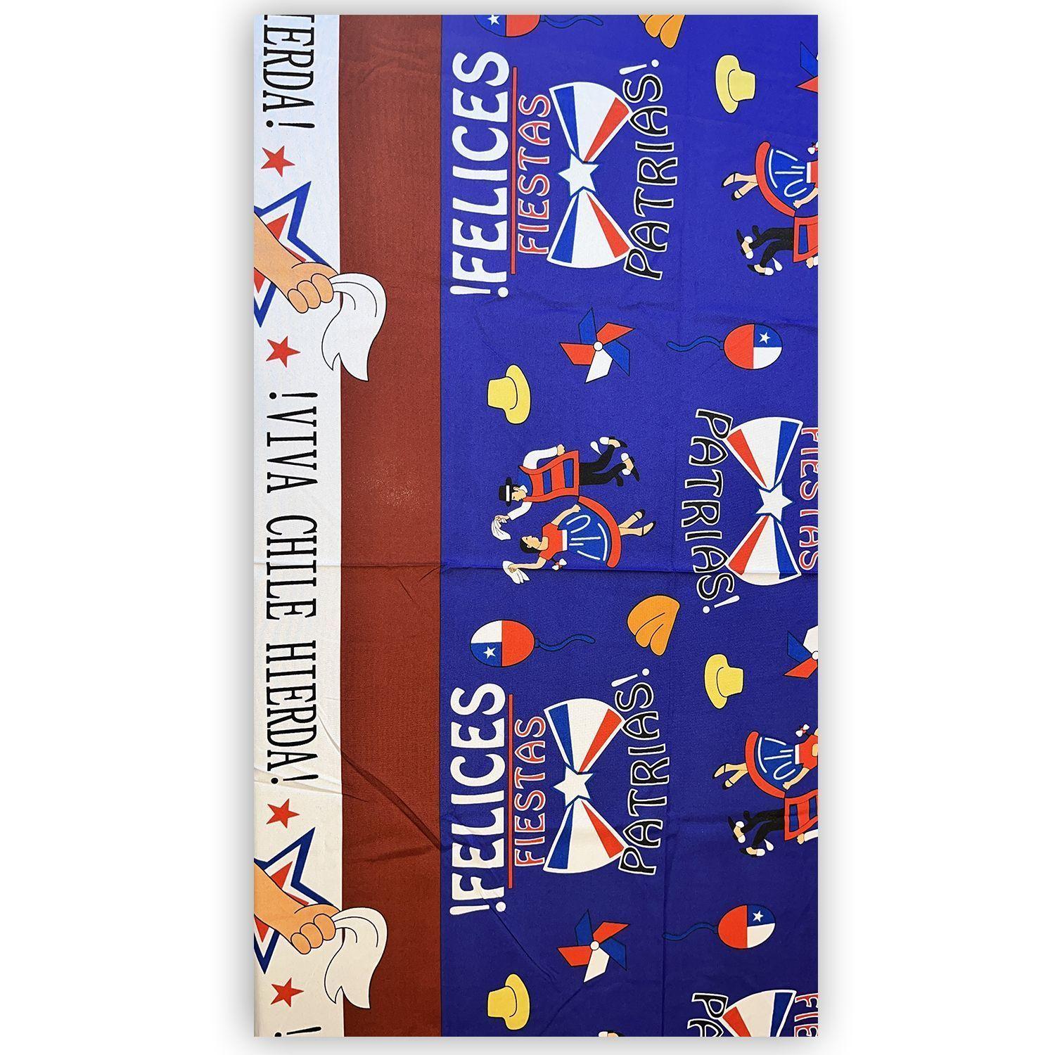 Mantel Fiestas Patrias 18 Dieciochero 150x220cm-0
