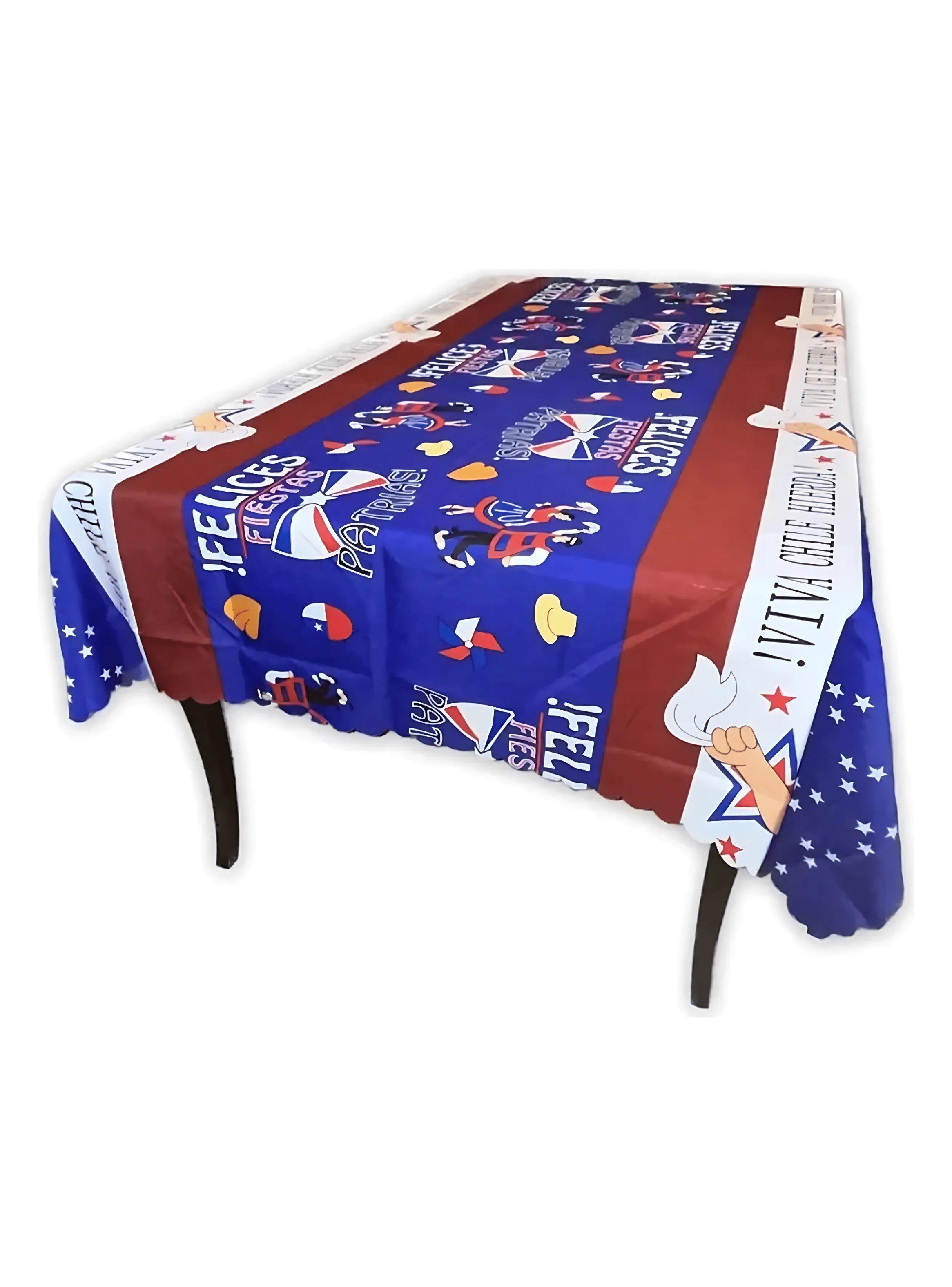 Mantel Fiestas Patrias 18 Dieciochero 150x220cm-0