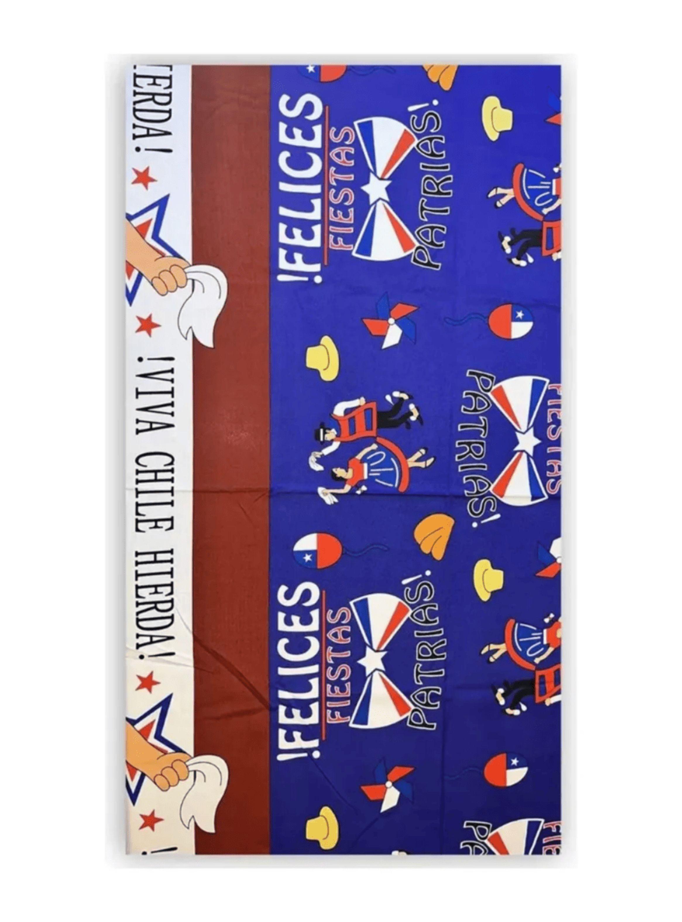 Mantel Fiestas Patrias 18 Dieciochero 150x220cm-1