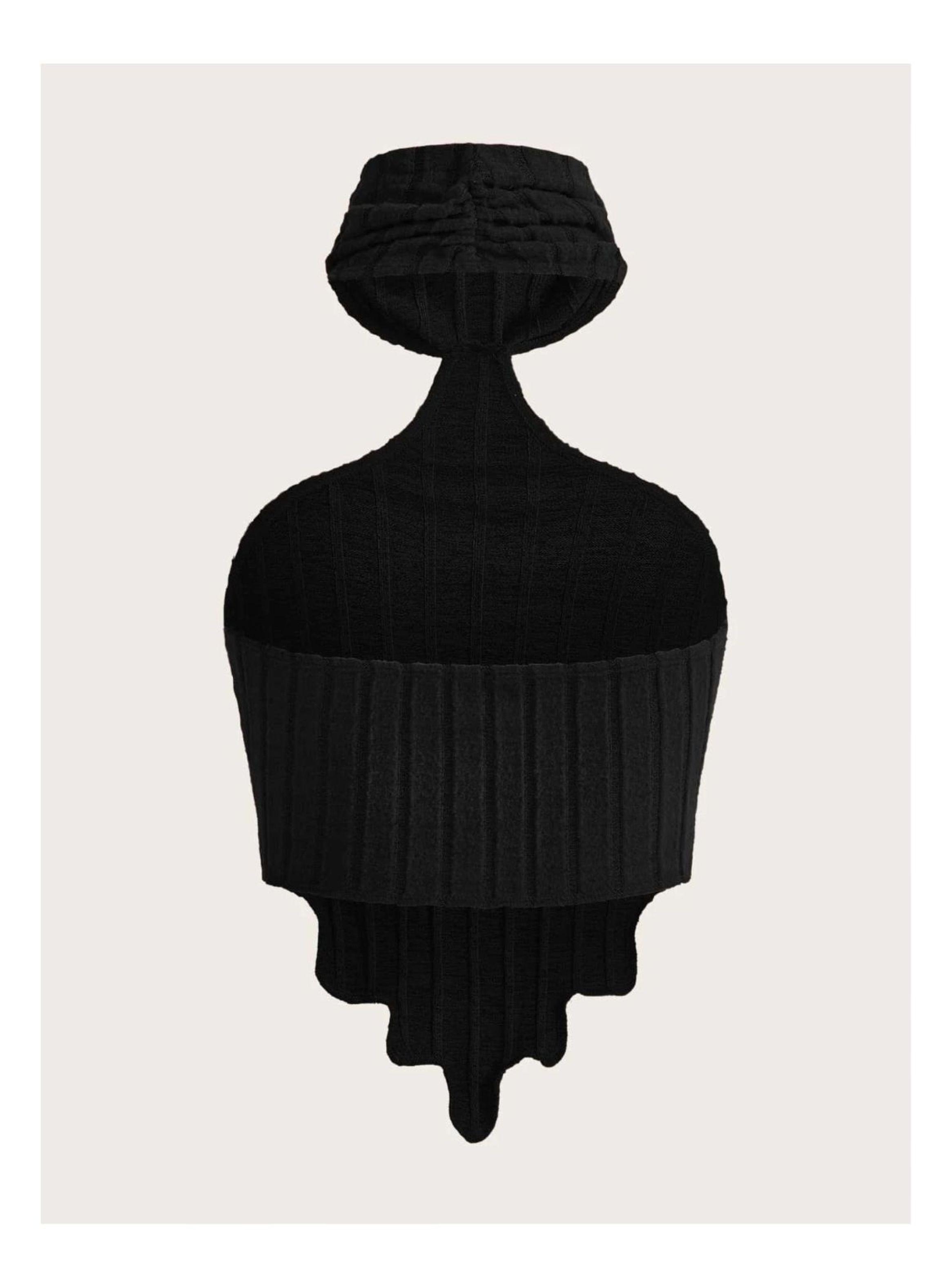 Top De Mujer Negro Grunge Bajo Asimetrico-3