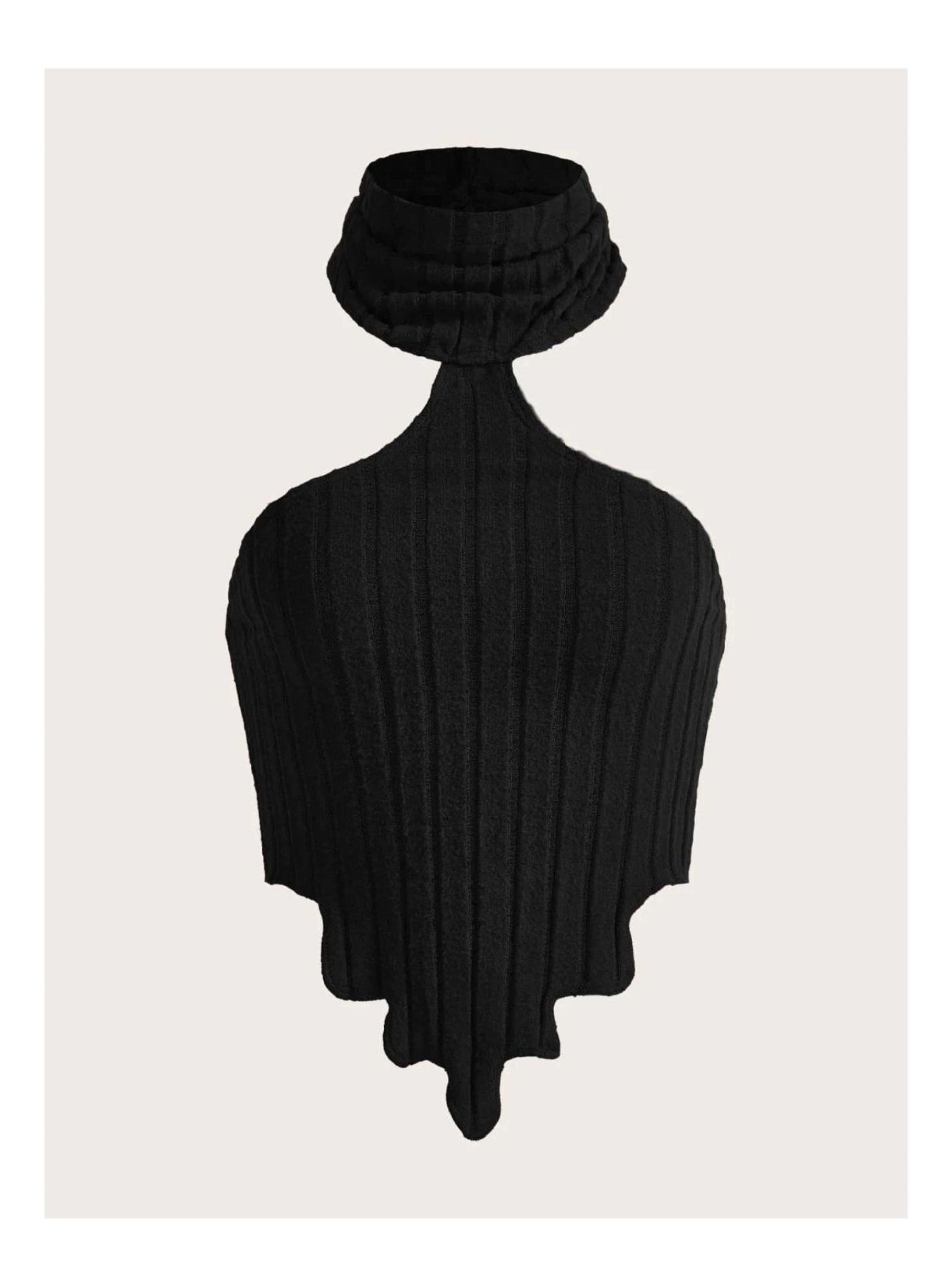 Top De Mujer Negro Grunge Bajo Asimetrico-5