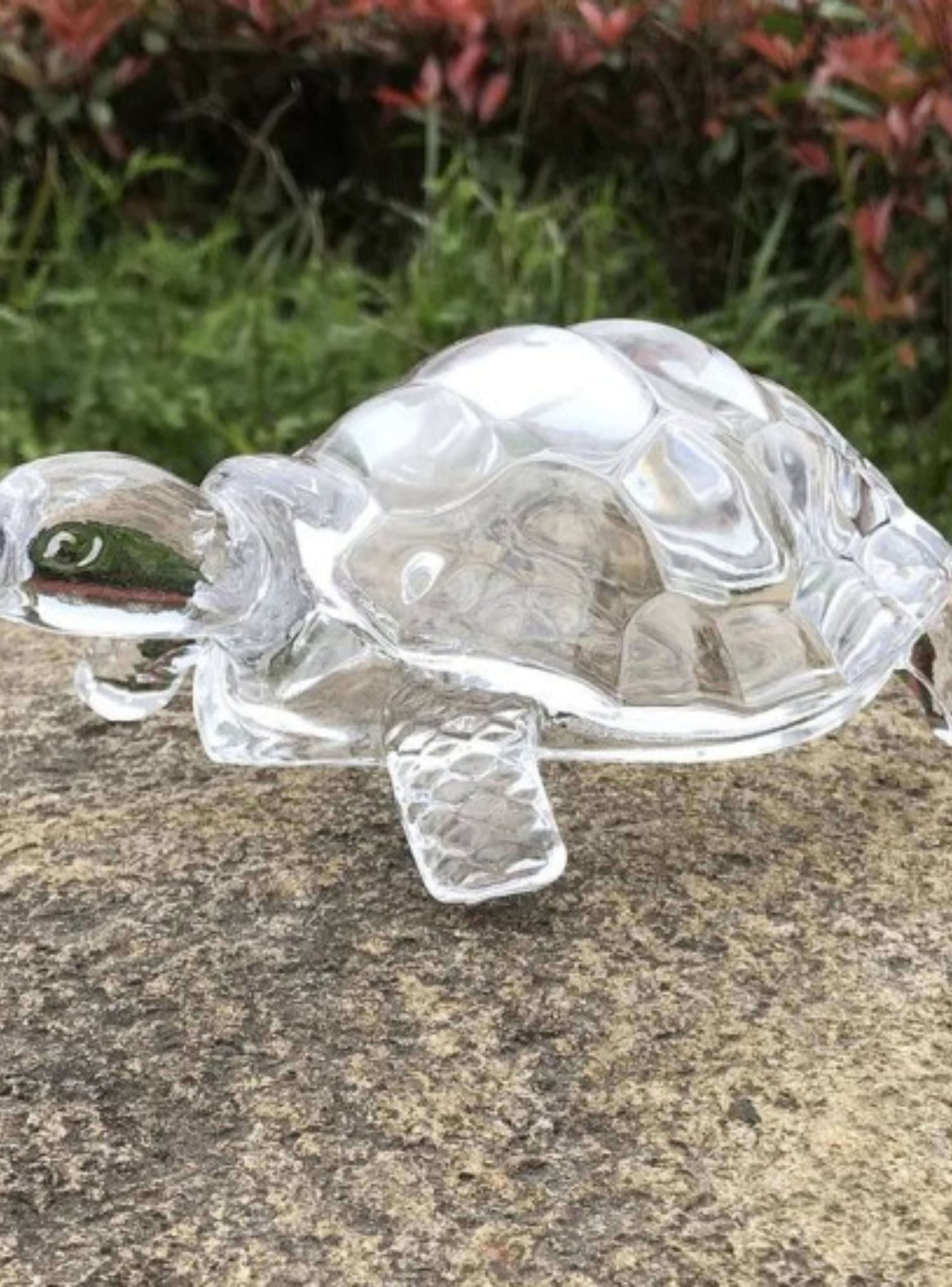 Figura Adorno Tortuga De Vidrio 12 Cm Decoración-2