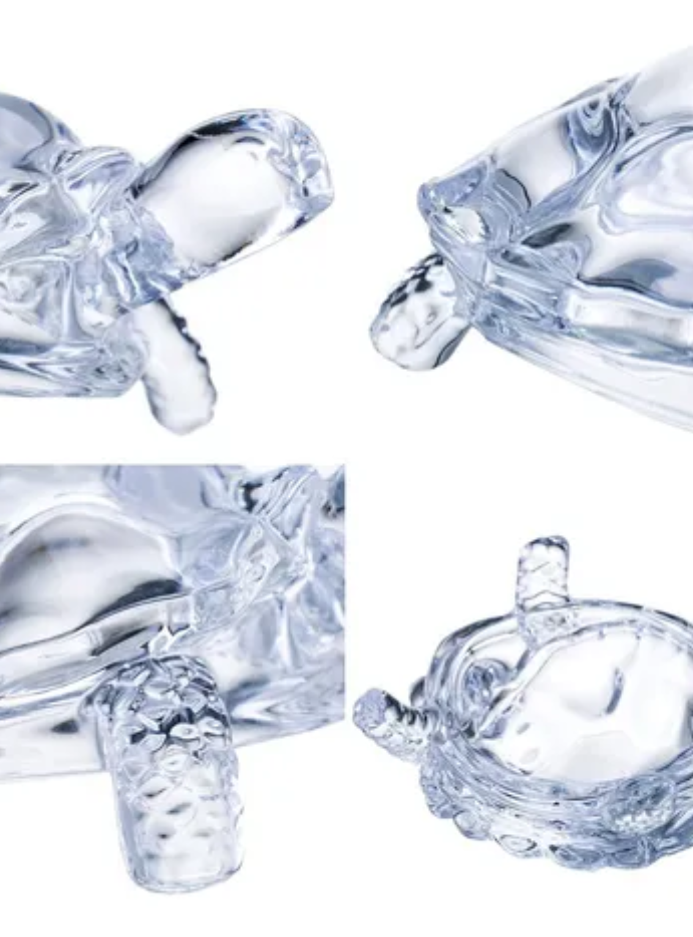 Figura Adorno Tortuga De Vidrio 12 Cm Decoración-3