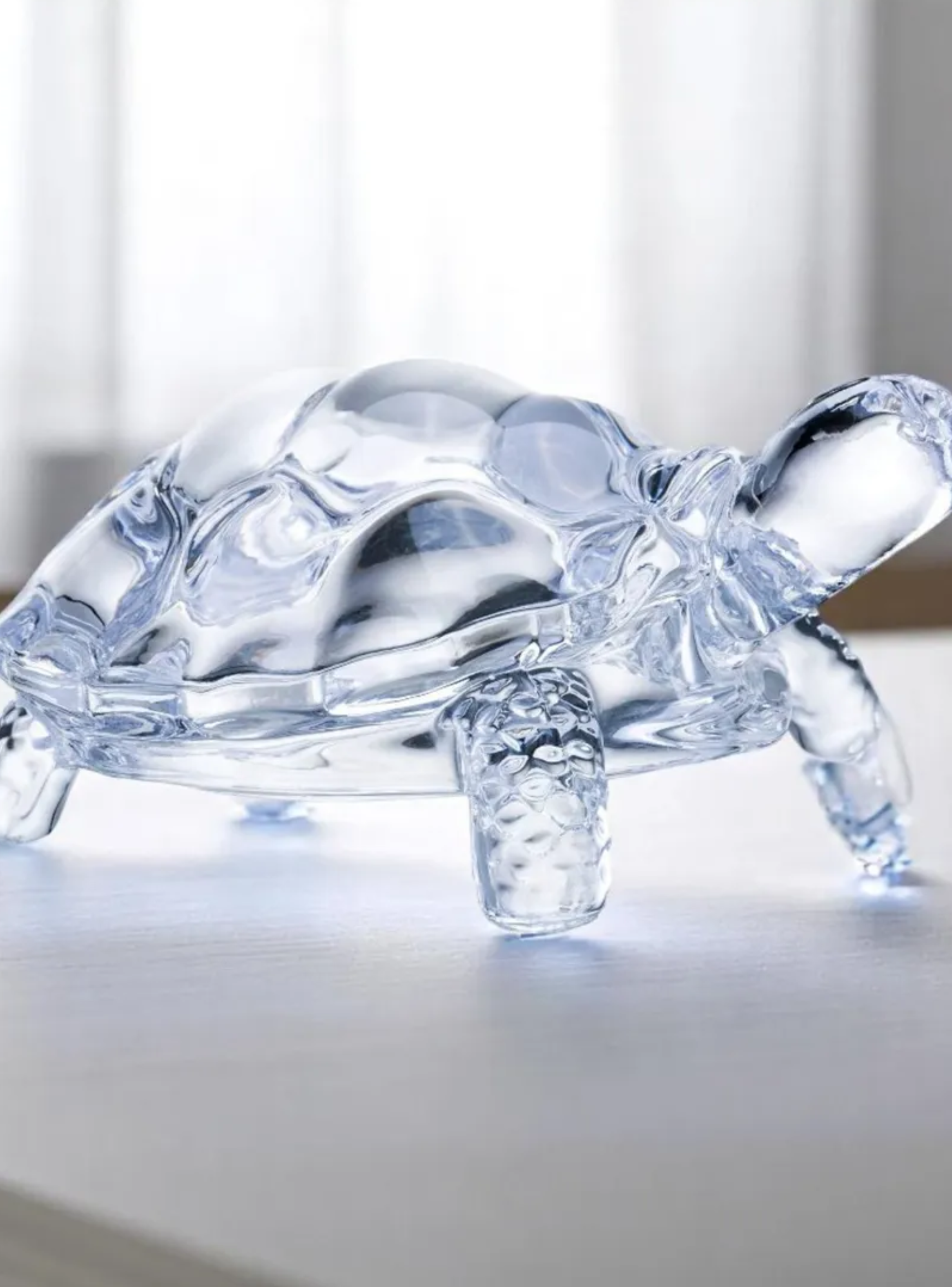 Figura Adorno Tortuga De Vidrio 12 Cm Decoración-5
