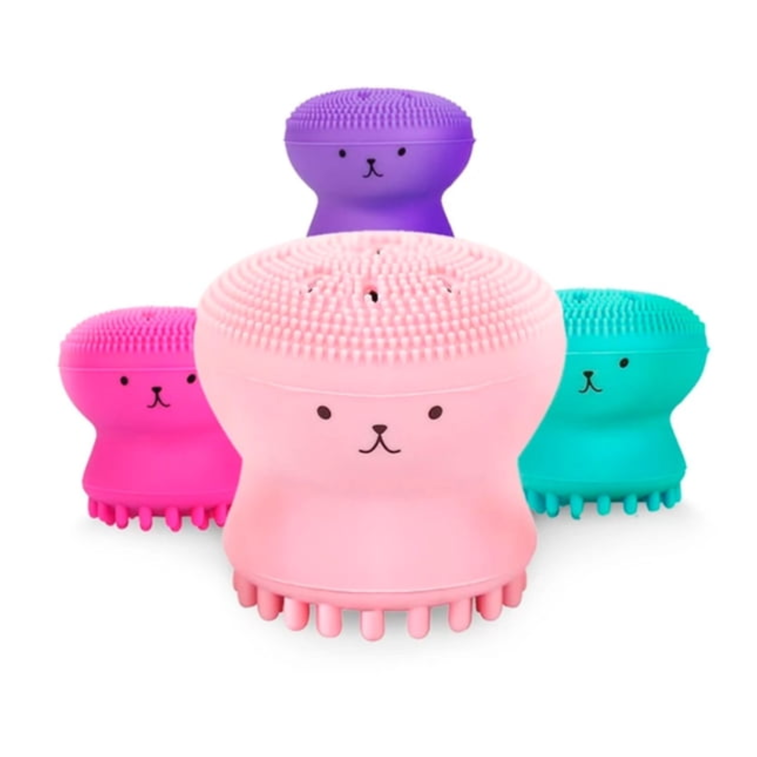 Pack 3 Cepillos Limpiadores Faciales Pulpo Silicona Exfoliante-4